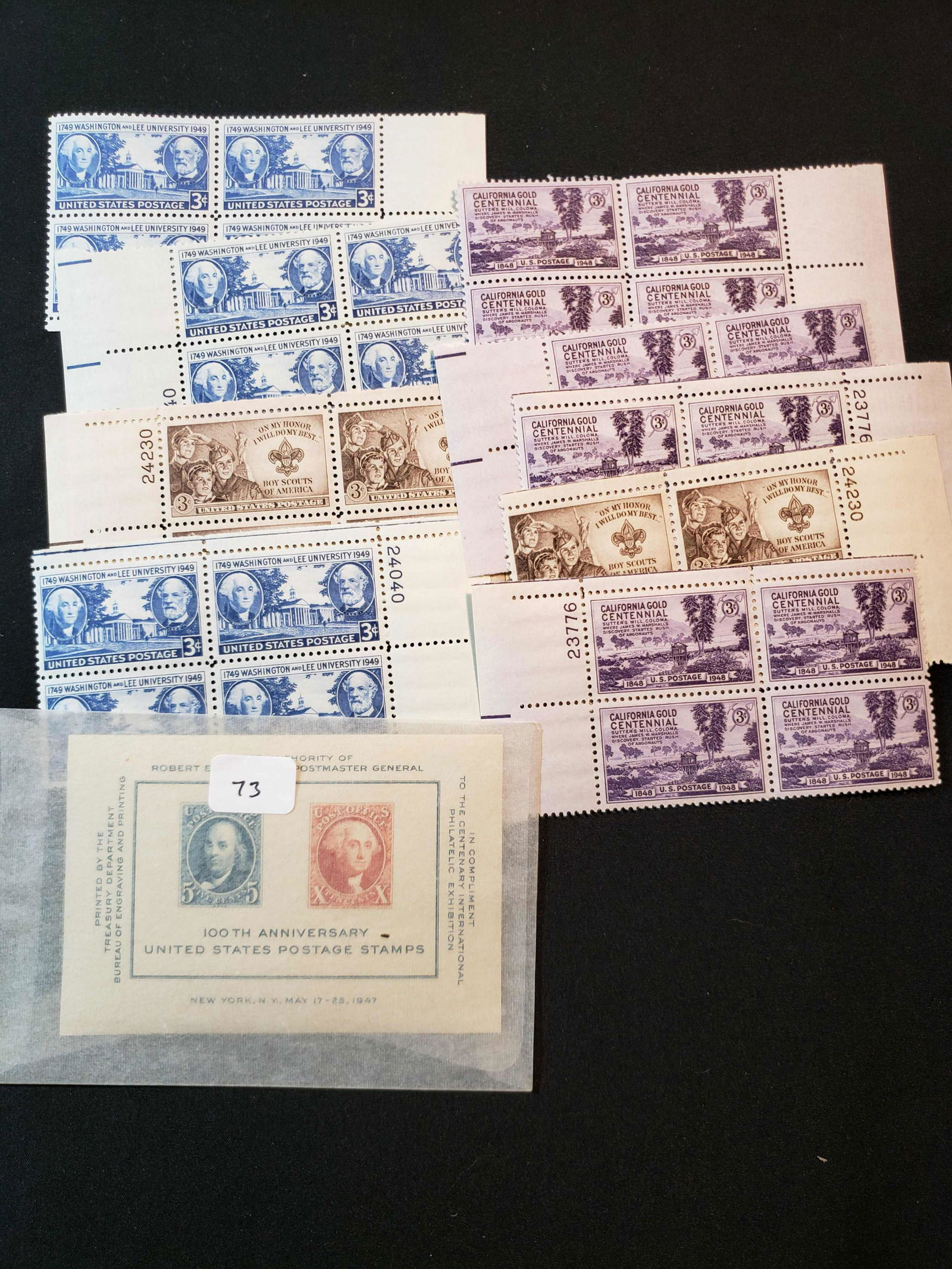 U.S. POSTAGE STAMP COLLECTION OF PLATE BLOCKS (1 of 1)