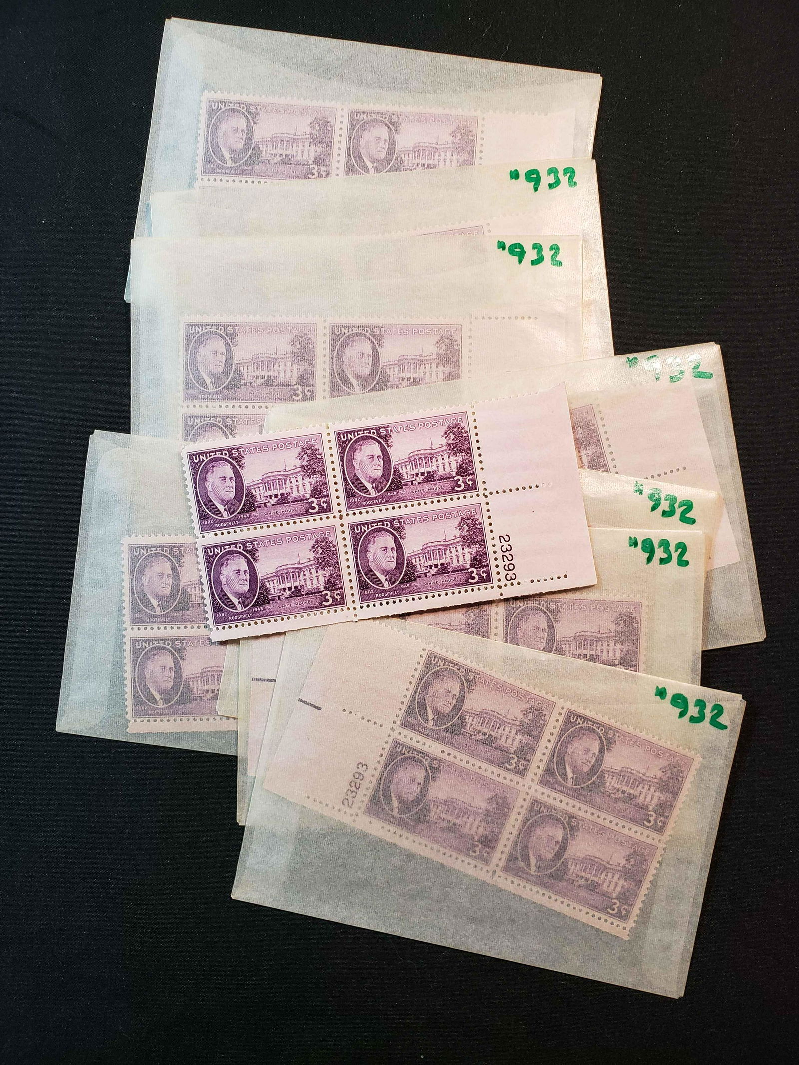 U.S. POSTAGE STAMP COLLECTION OF PLATE BLOCKS (1 of 1)