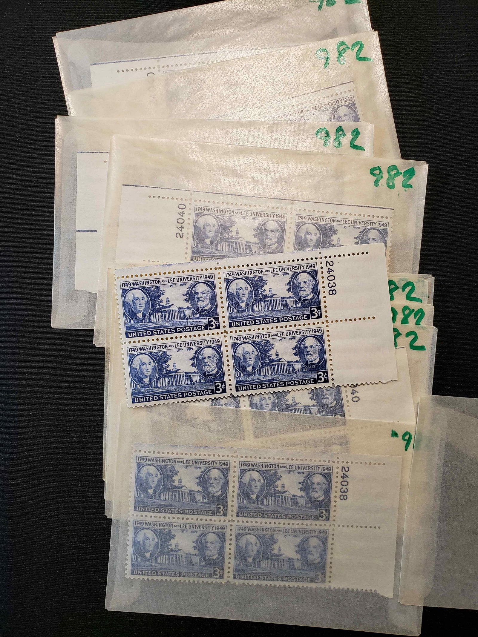 U.S. POSTAGE STAMP COLLECTION OF PLATE BLOCKS (1 of 1)
