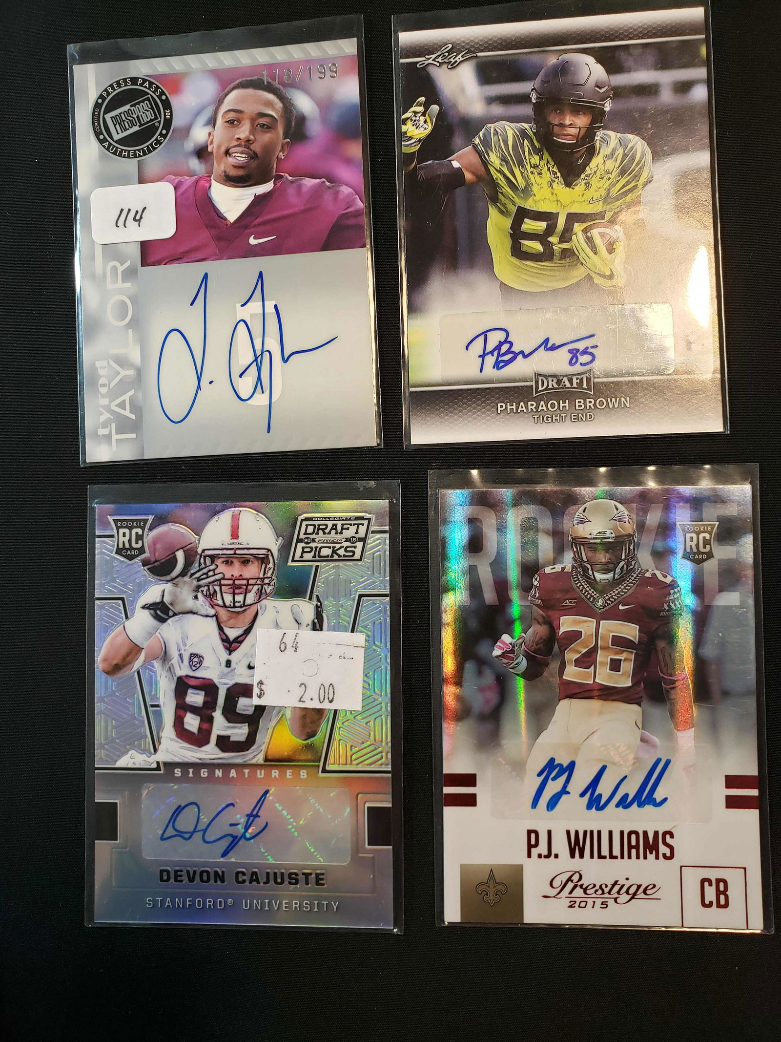 ROOKIE NFL AUTOGRAPHED CARDS (1 of 1)