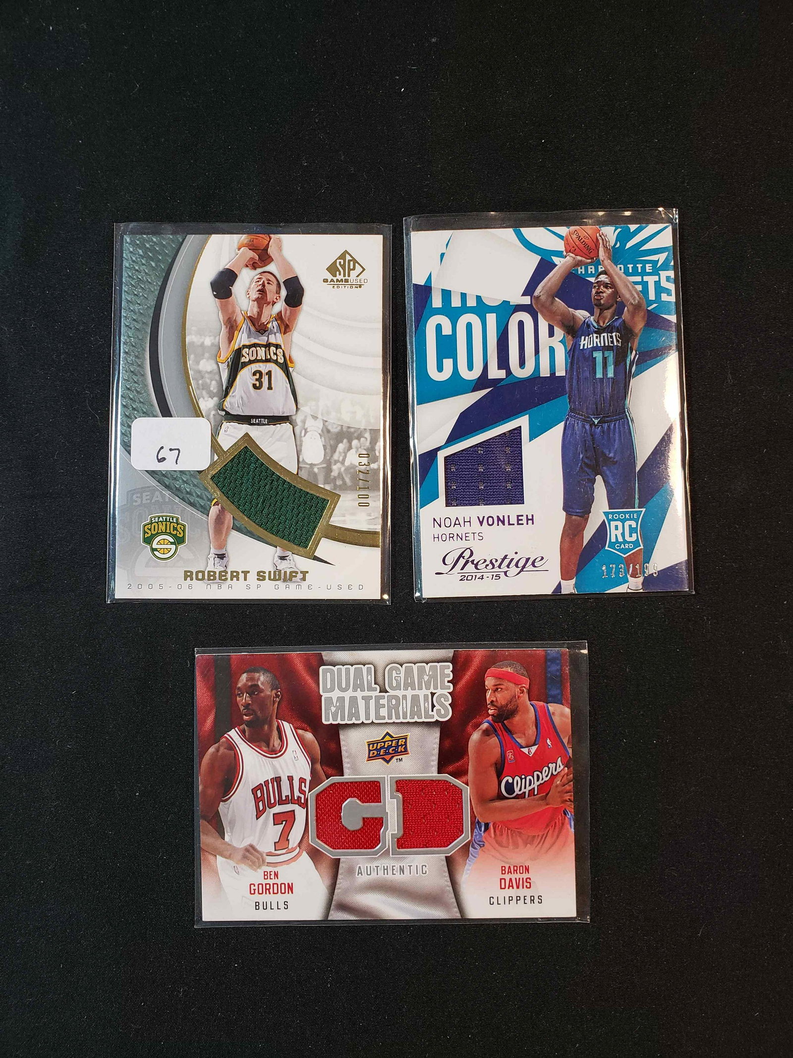 NBA BASKETBALL GAME USED JERSEY RELIC CARDS (1 of 1)