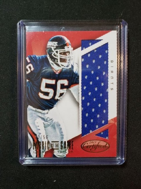 New York Giants Lawrence Taylor Jersey Card (1 of 1)
