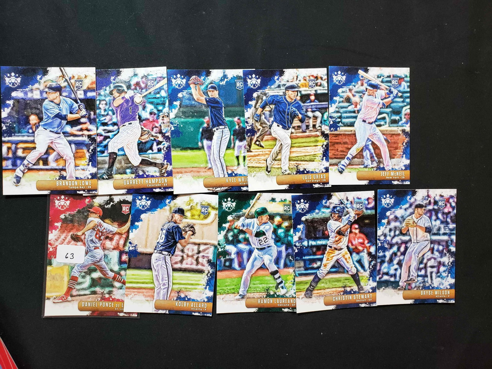 BASEBALL ROOKIE CARDS COLLECTION: KOLBY ALLARD, CHRISTIAN STEWART, JEFF MCNIEL, LUIS URIAS
