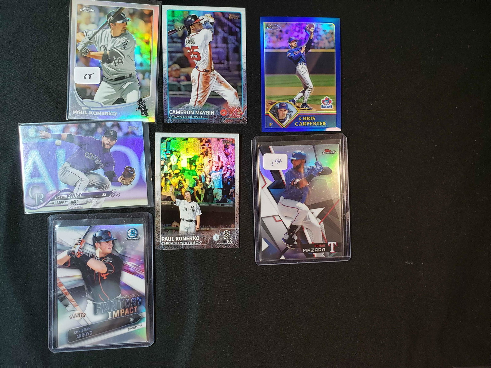 BASEBALL ROOKIE CARDS COLLECTION: FRANK THOMAS, NOMAR MAZARA, LORENZO CAIN