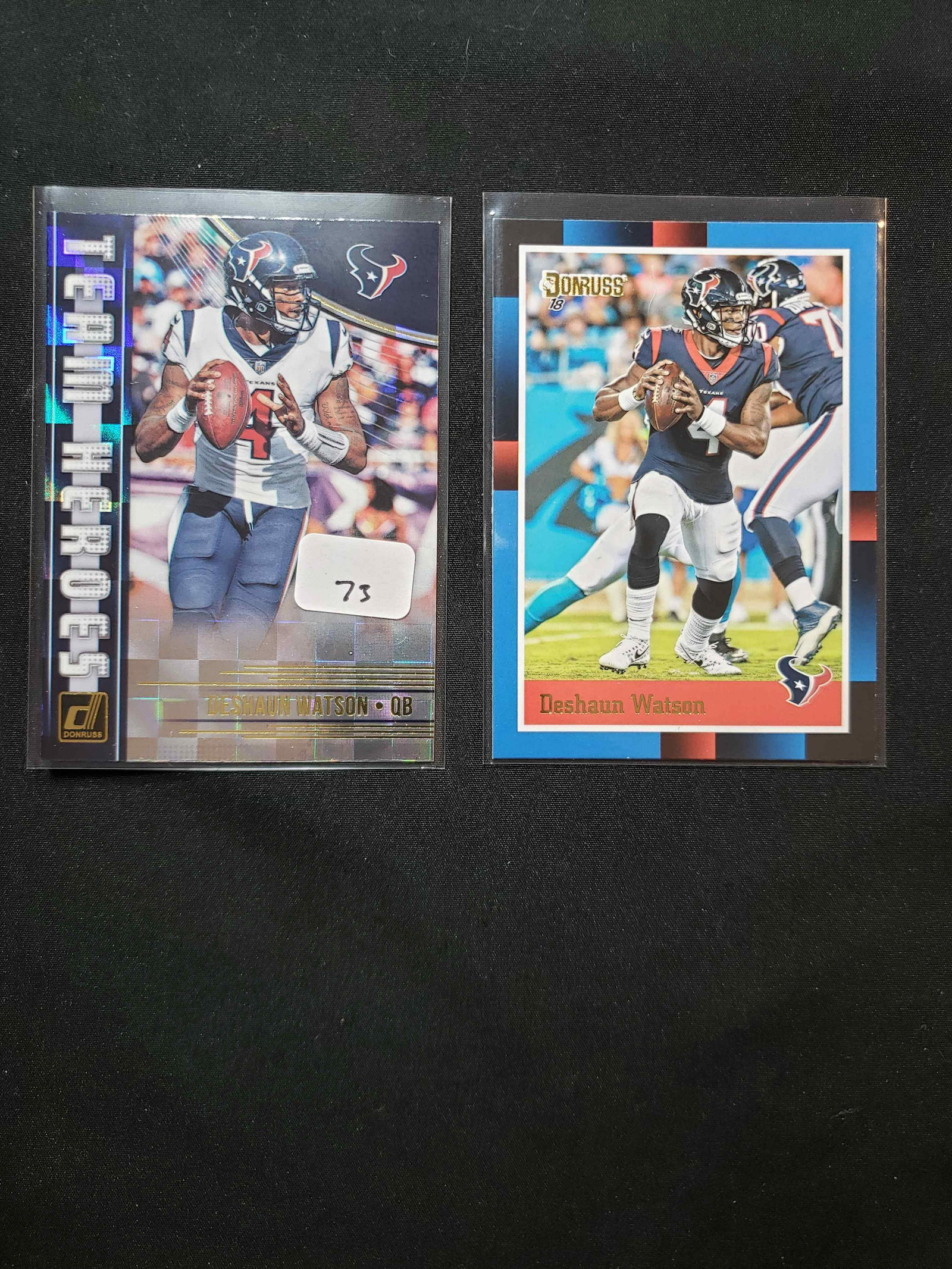 DESHAUN WATSON HOUSTON TEXANS INSERT CARDS: EARLY NFL MVP FRONTRUNNER DESHAUN WATSON 2 INSERT CARDS