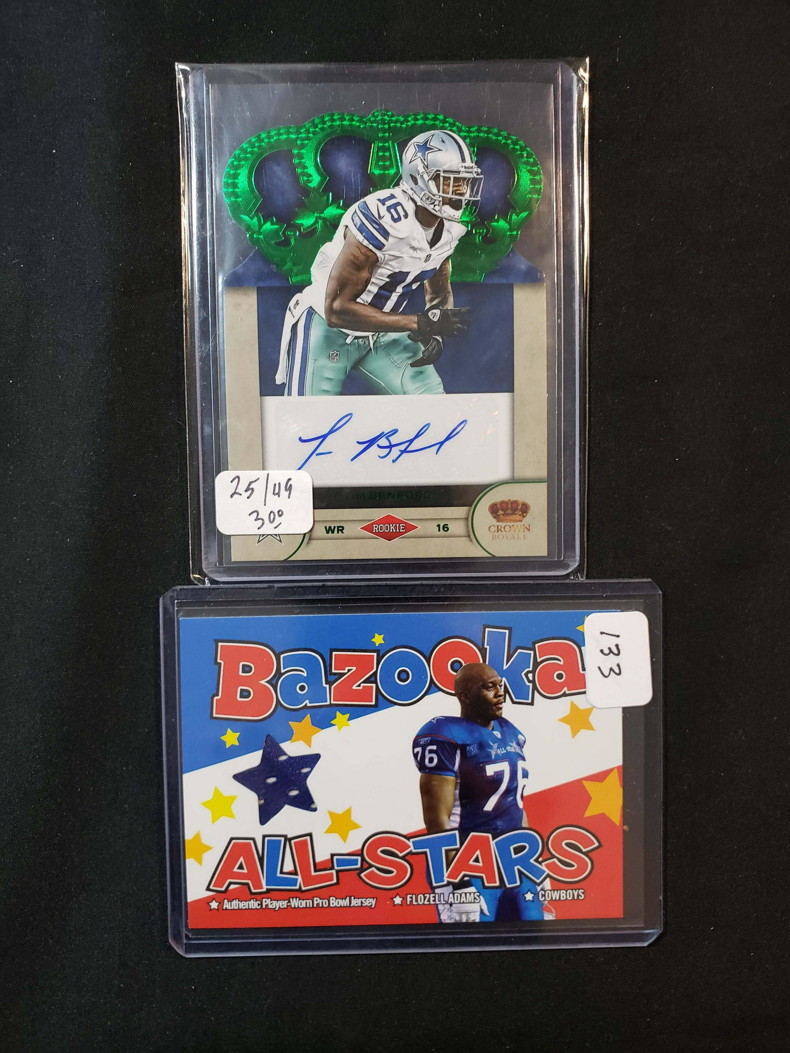 DALLAS COWBOYS AUTOGRAHED AND JERSEY CARD LOT (1 of 1)