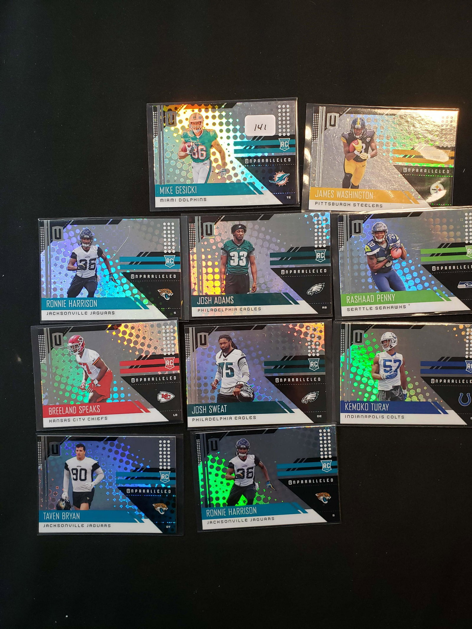 PANINI UNPARALLELED  FOOTBALL ROOKIE CARDS (1 of 1)