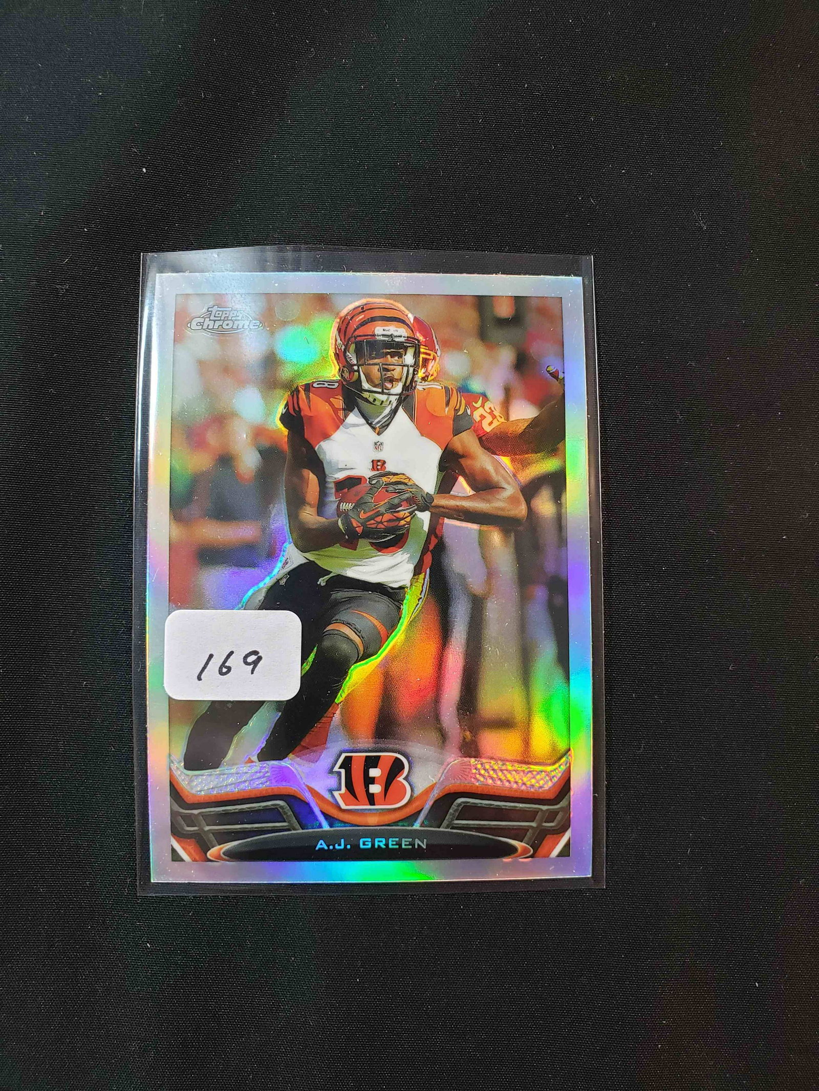 TOPPS CHROME A.J. GREEN SILVER REFRACTOR (1 of 1)