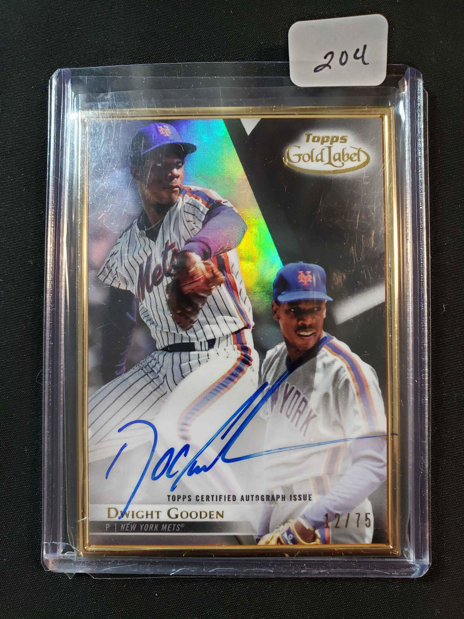 DWIGHT GOODEN GOLD LABEL SIGNATURE CARD (1 of 1)