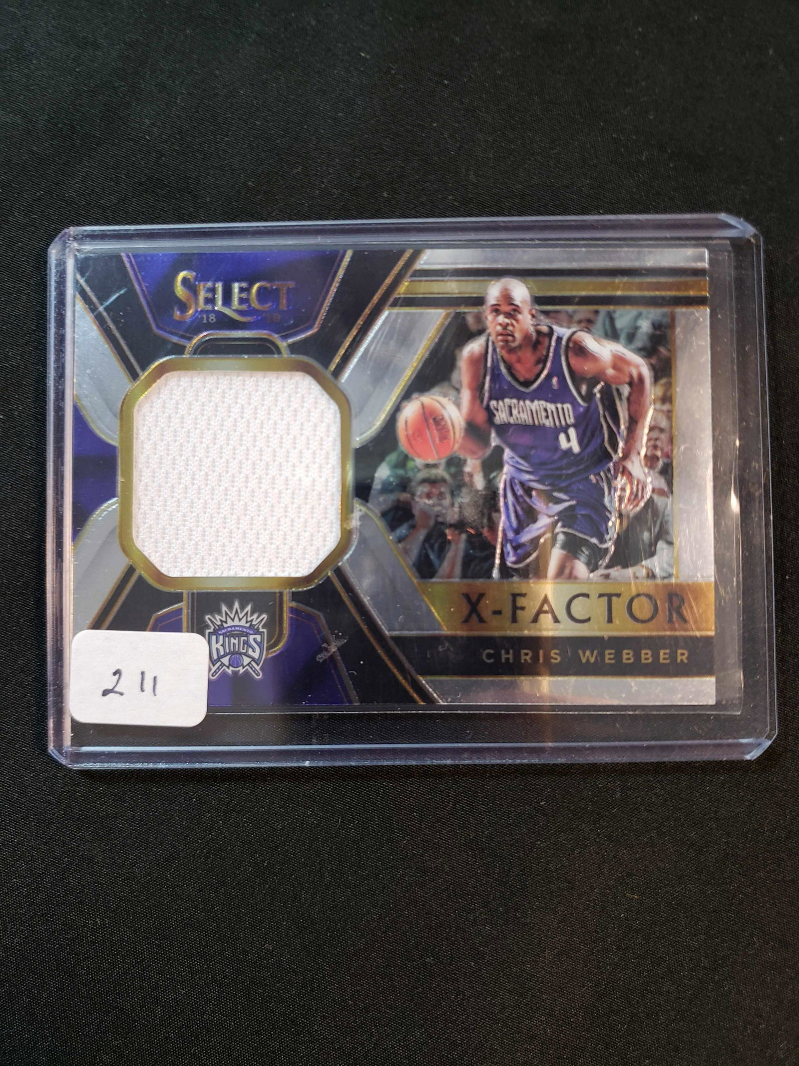 CHRIS WEBBER FAB FIVE SELCT PRIZM JERSEY CARD (1 of 1)
