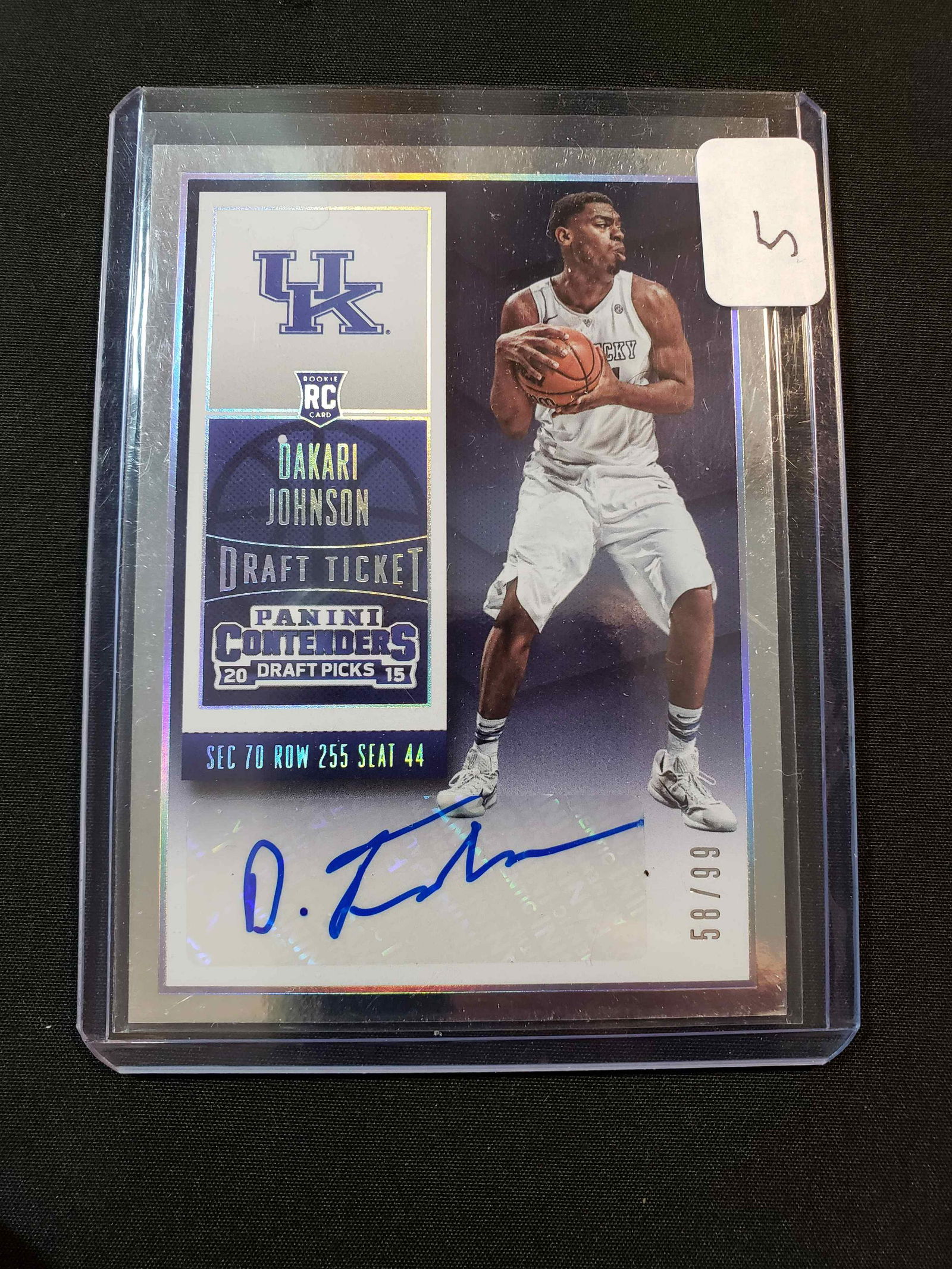 NIVERSITY OF KENTUCKYSILVER DRAFT TICKET AUTO (1 of 1)