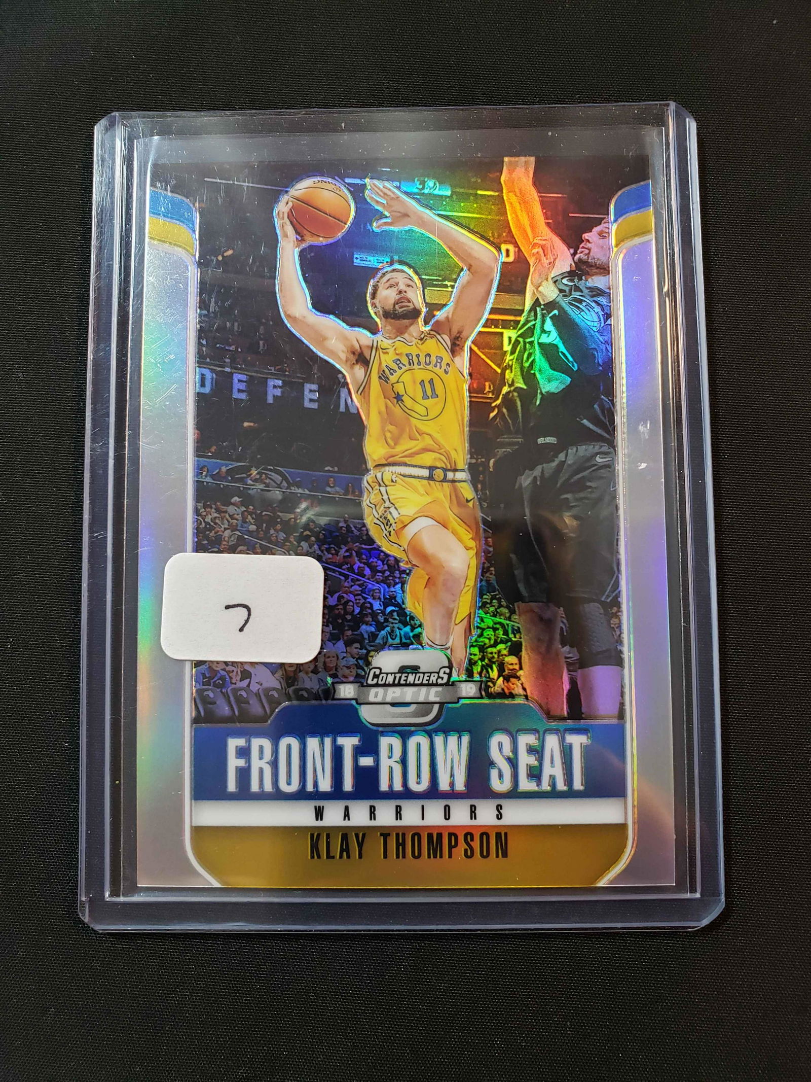 KLAY THOMPSON CONTENDERS OPTIC SILVER PRIZM INSERT CARD (1 of 1)