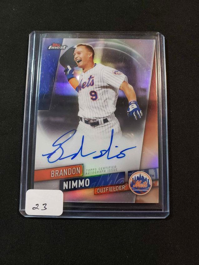 BRANDON NIMMO NEW YORK METS AUTOGRAPHED CARD (1 of 1)