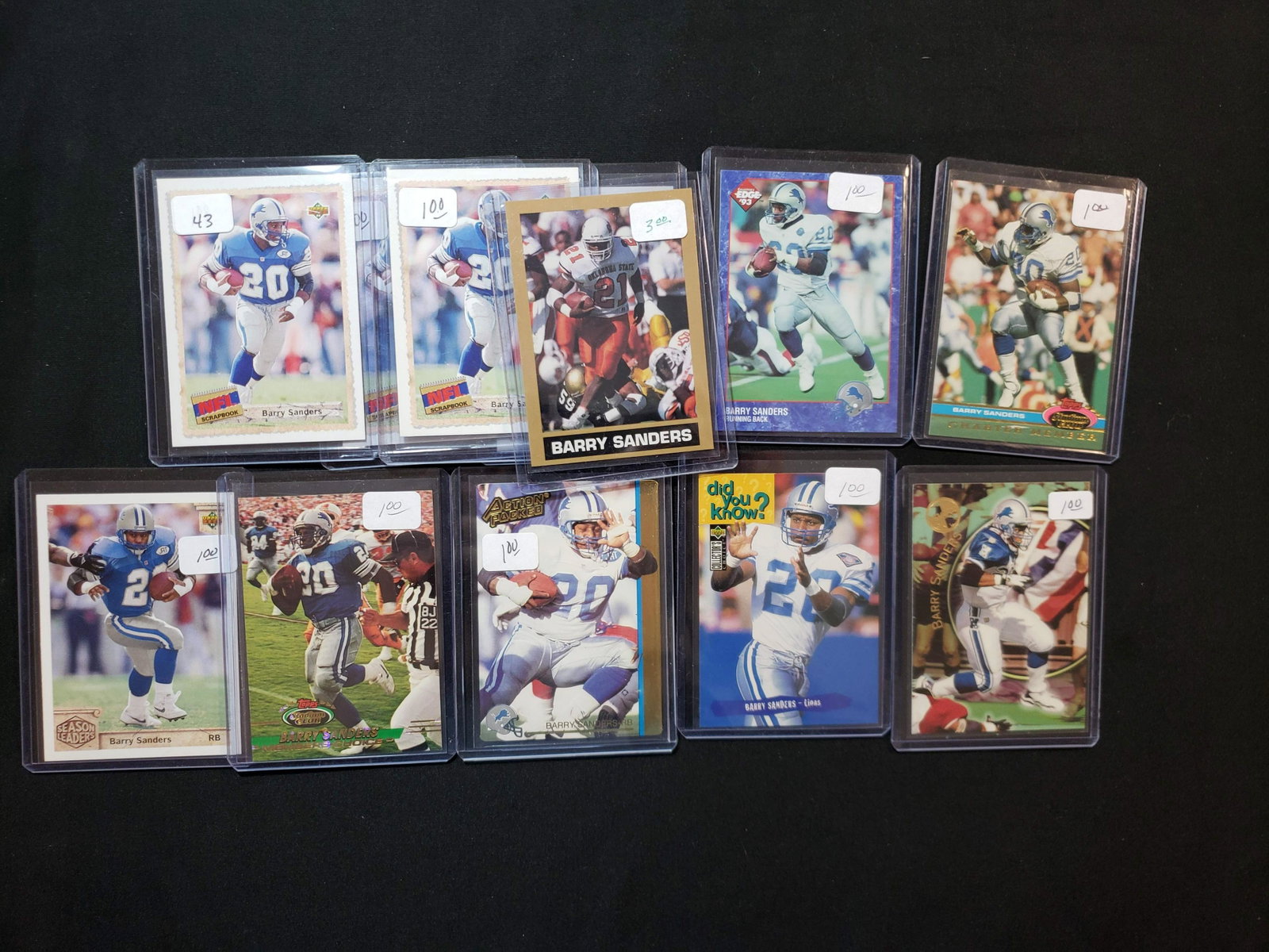 BARRY SANDERS DETROIT LIONS FOOTBALL CARD COLLECTION: BARRY SANDERS DETROIT LIONS FOOTBALL CARD COLLECTION