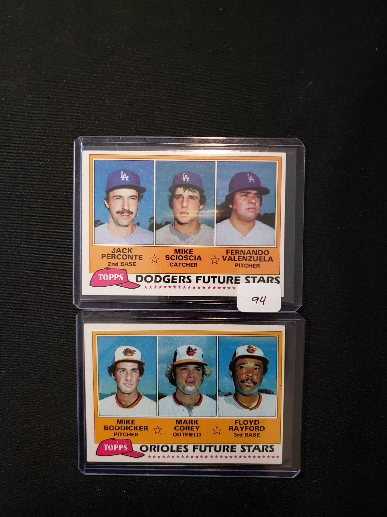 1981 TOPPS BASEBALL FUTURE STARS ROOKIE CARDS (1 of 1)