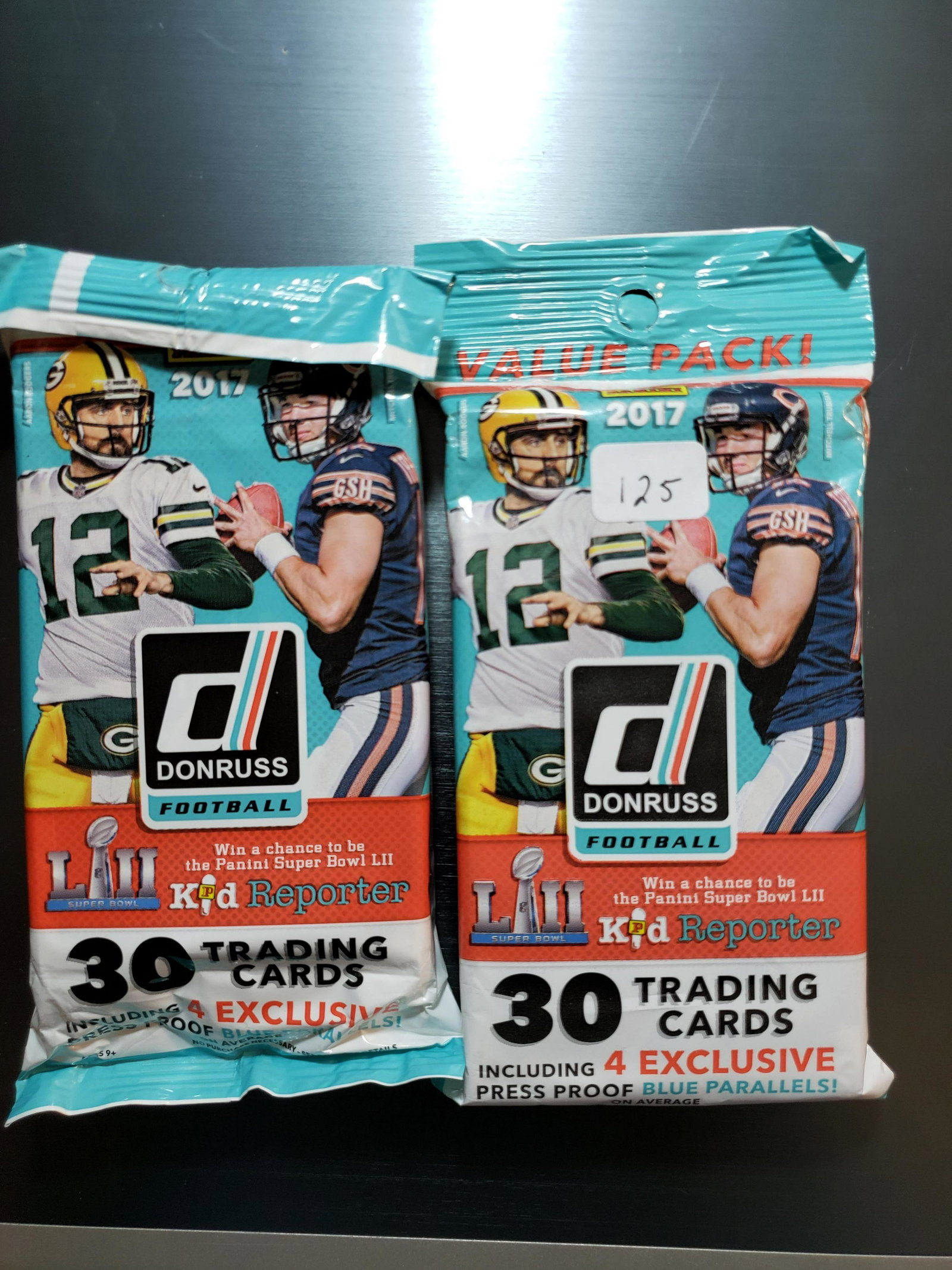 2017 DONRUSS FOOTBALL HANGER PACKS: 2 PANINI DONRUSS 2017 FOOTBALL SEALED HANGER PACKS. FIND A PARICK MAHOMES, DESHAWN WATSON ROOKIES!!
