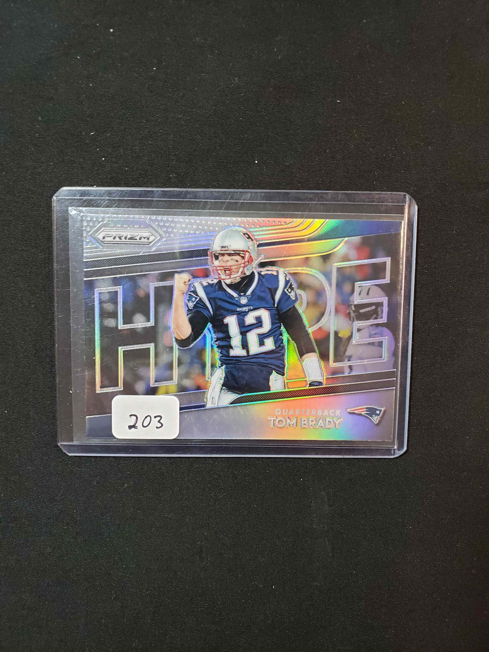 TOM BRADY "HYPE" SILVER PRIZM INSERT CARD (1 of 1)