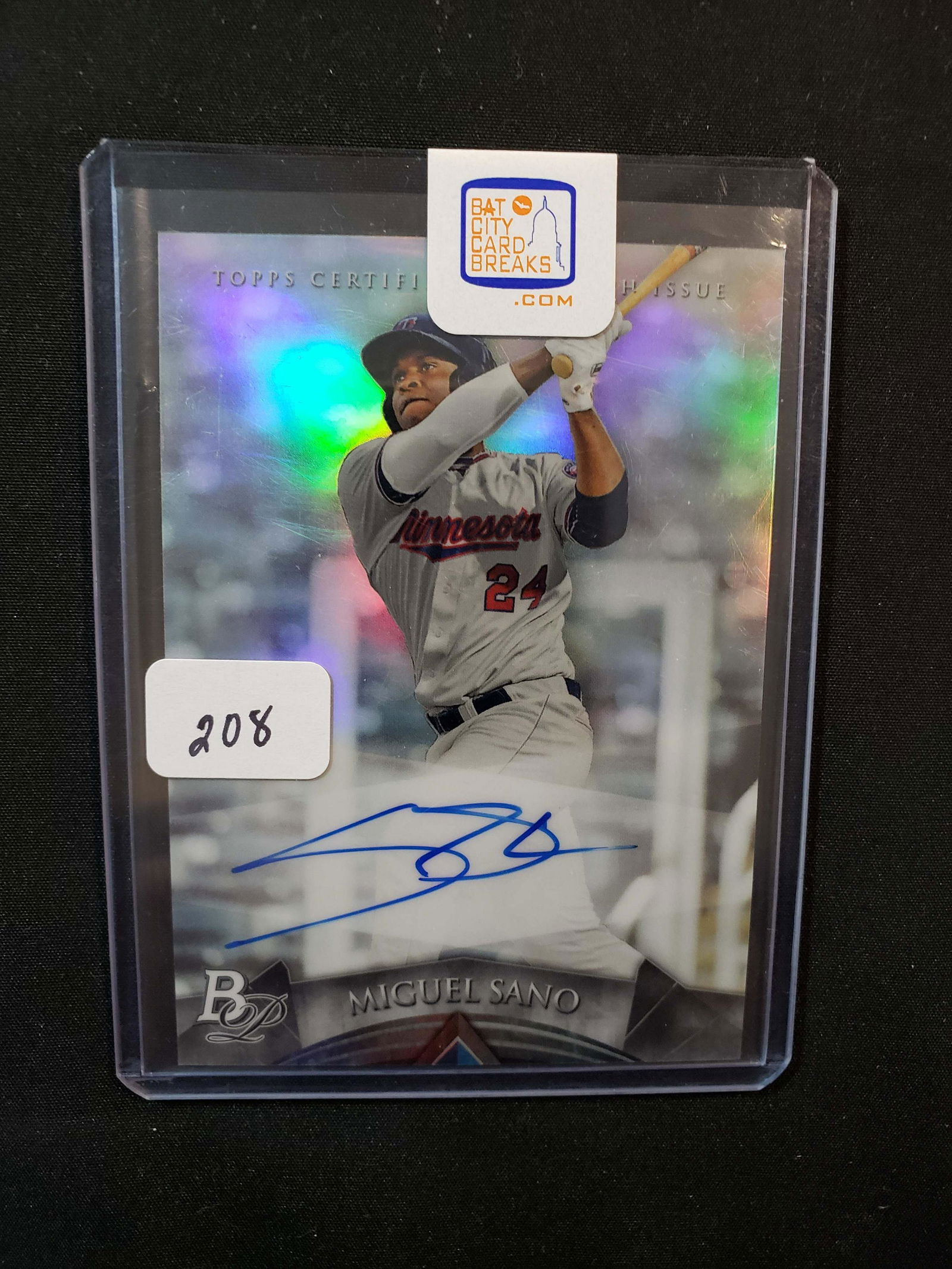 MIGUEL SANO MINN. TWINS SIGNATURE CARD (1 of 1)