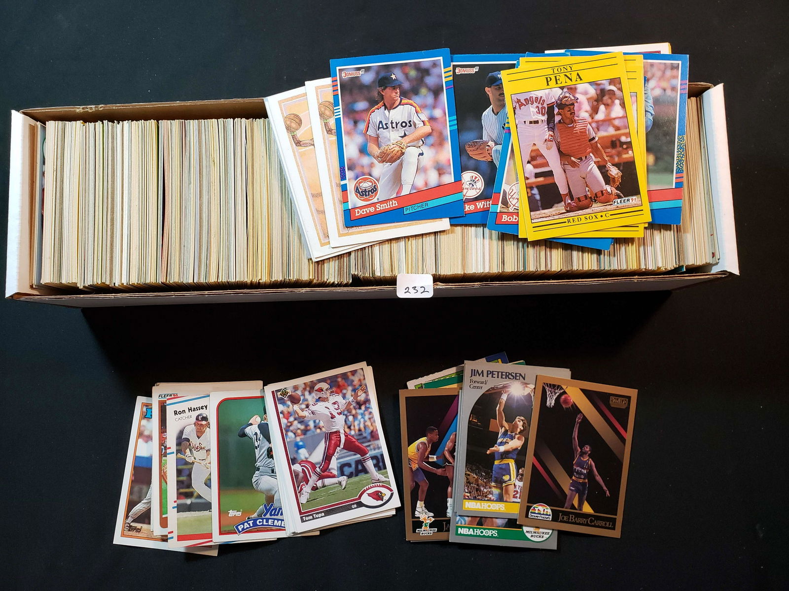 HUGE LATE 80'S EARLY 90'S SPORTS CARD LOT (1 of 1)