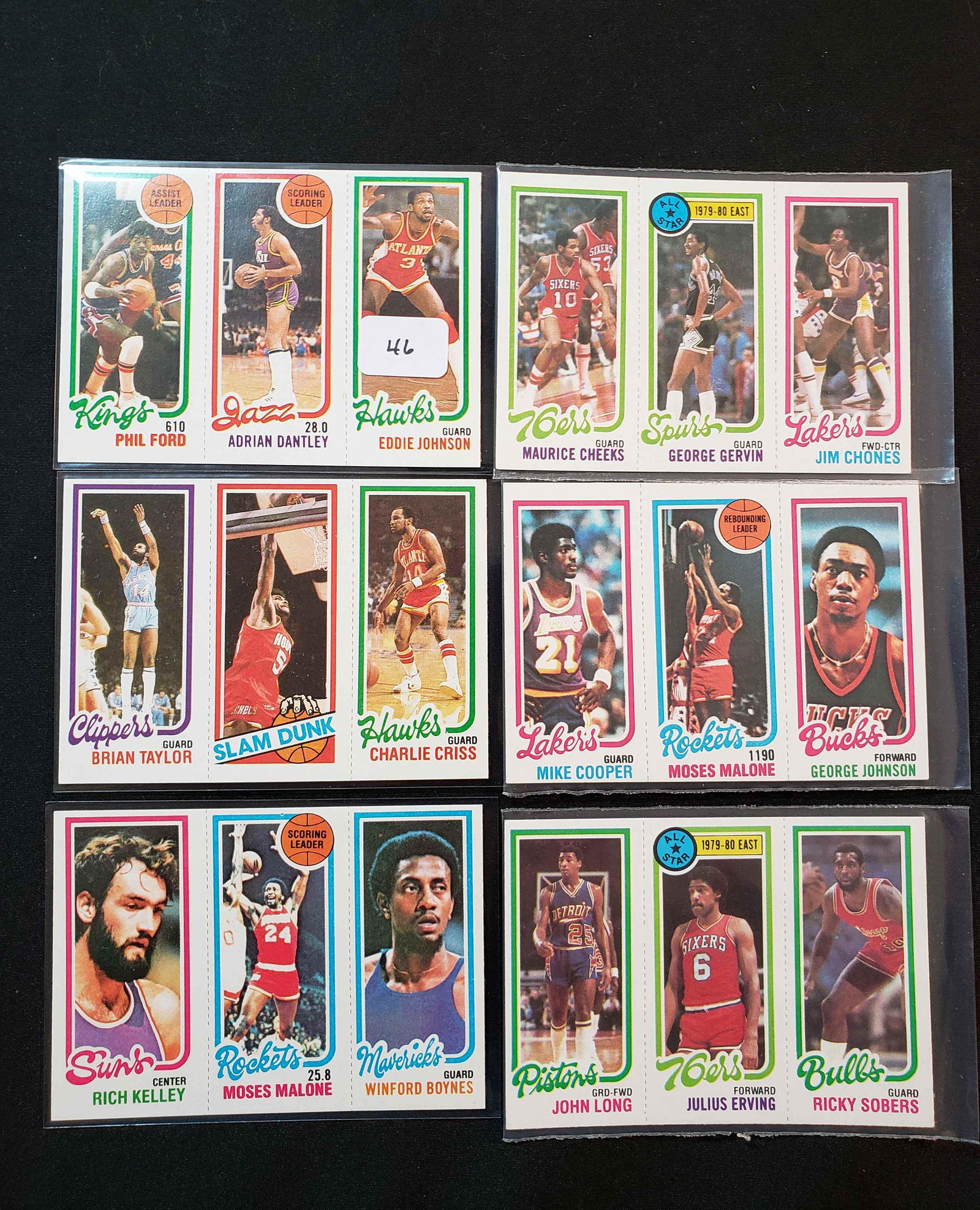 HIGHER GRADE 1980 TOPPS  NBA BASKETBALL CARDS (1 of 1)