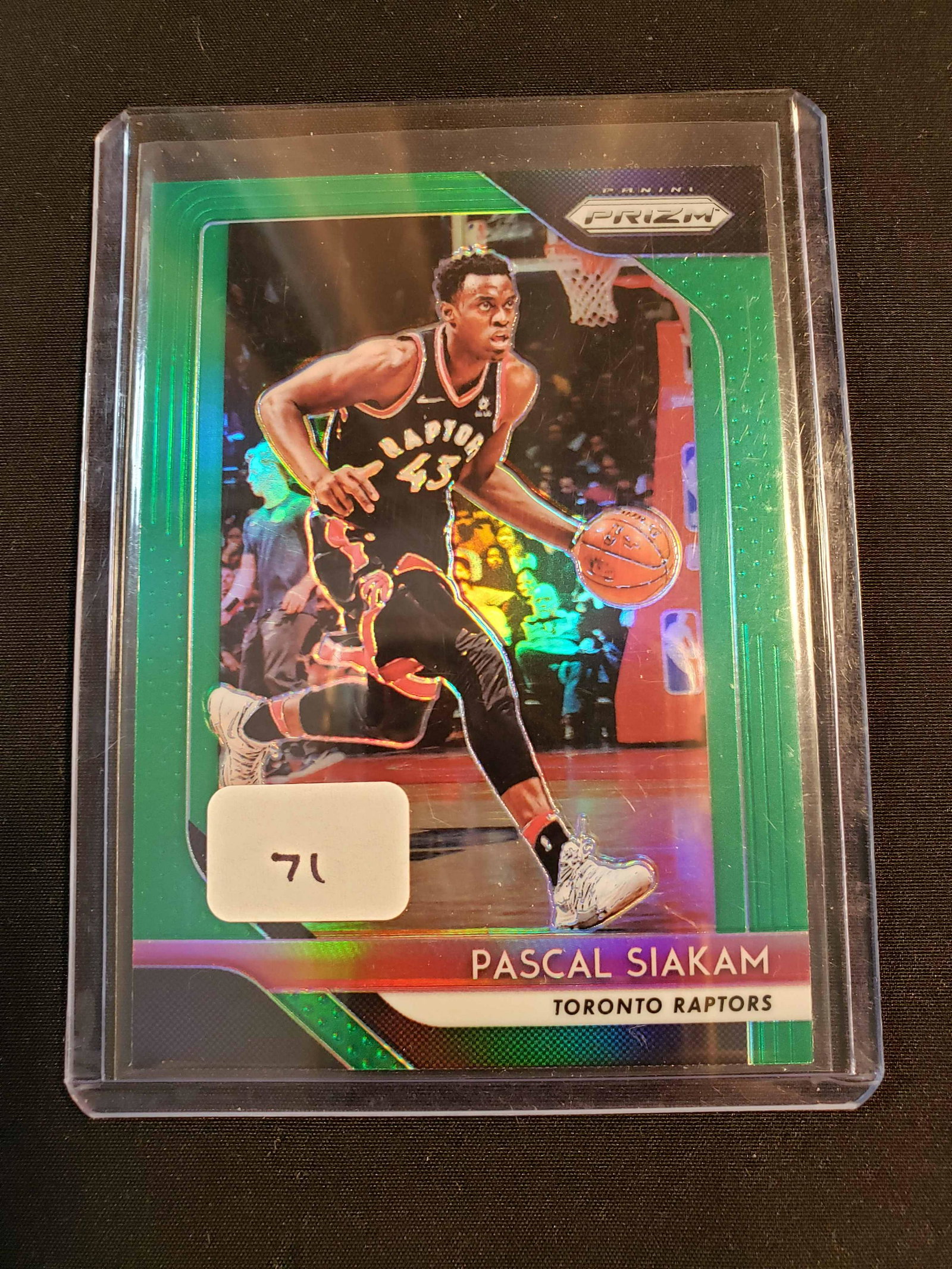 2018'-19 PANINI PRIZM BASKETBALL NUMBERED PARALLEL: PASCSL SIAKIM TORONTO RAPTORS GREEN PRIZM