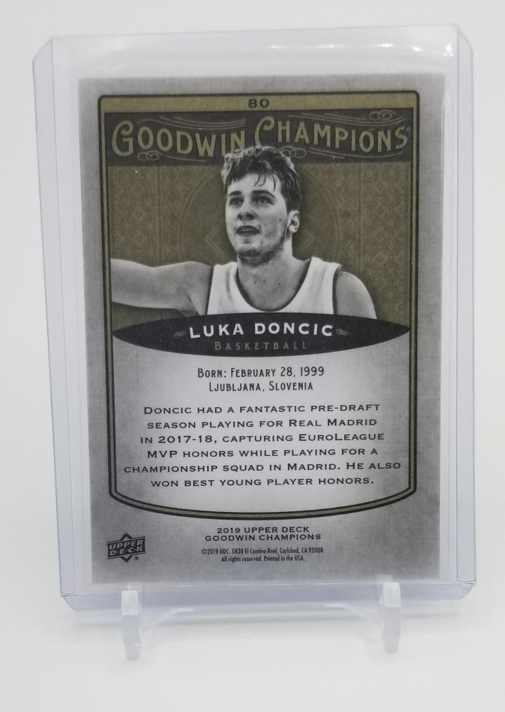2019 upper Deck Goodwin Champions Luka Doncic RC (1 of 1)