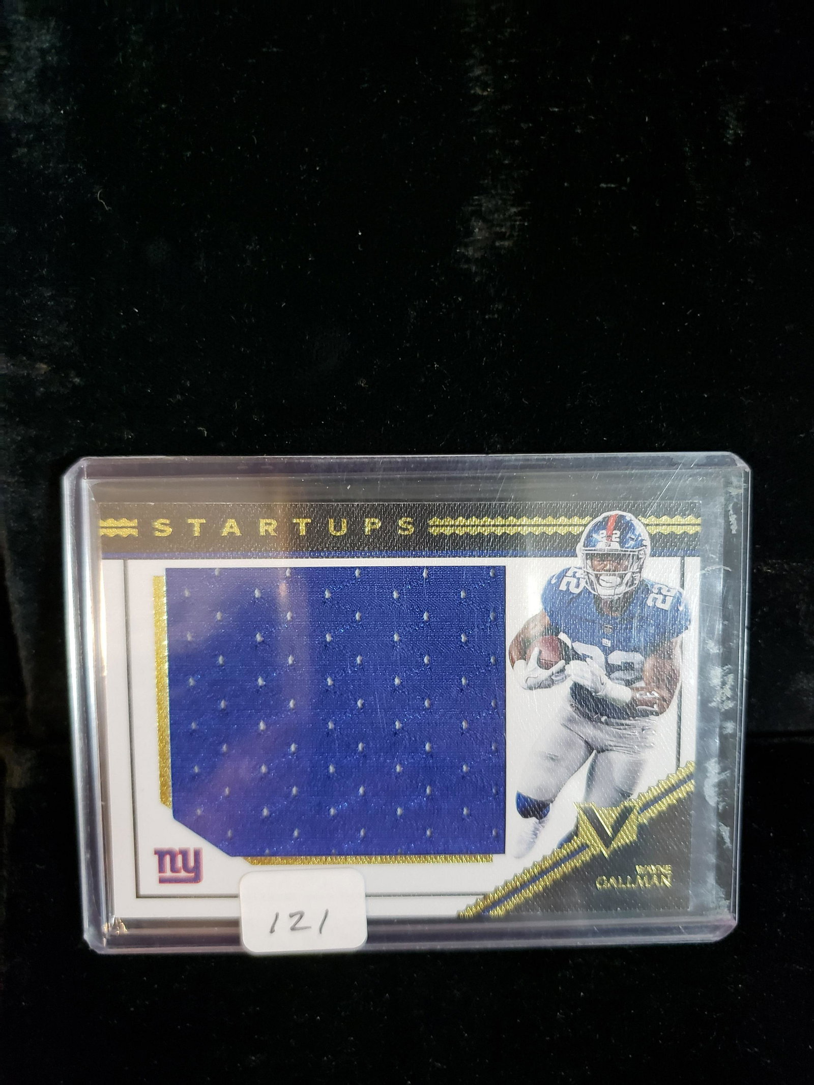 WAYNE GALLMAN NY GIANTS JUMBO ROOKIE JERSEY CARD: NUMBERED 37/99 HUGE JERSEY SWATCH CARD