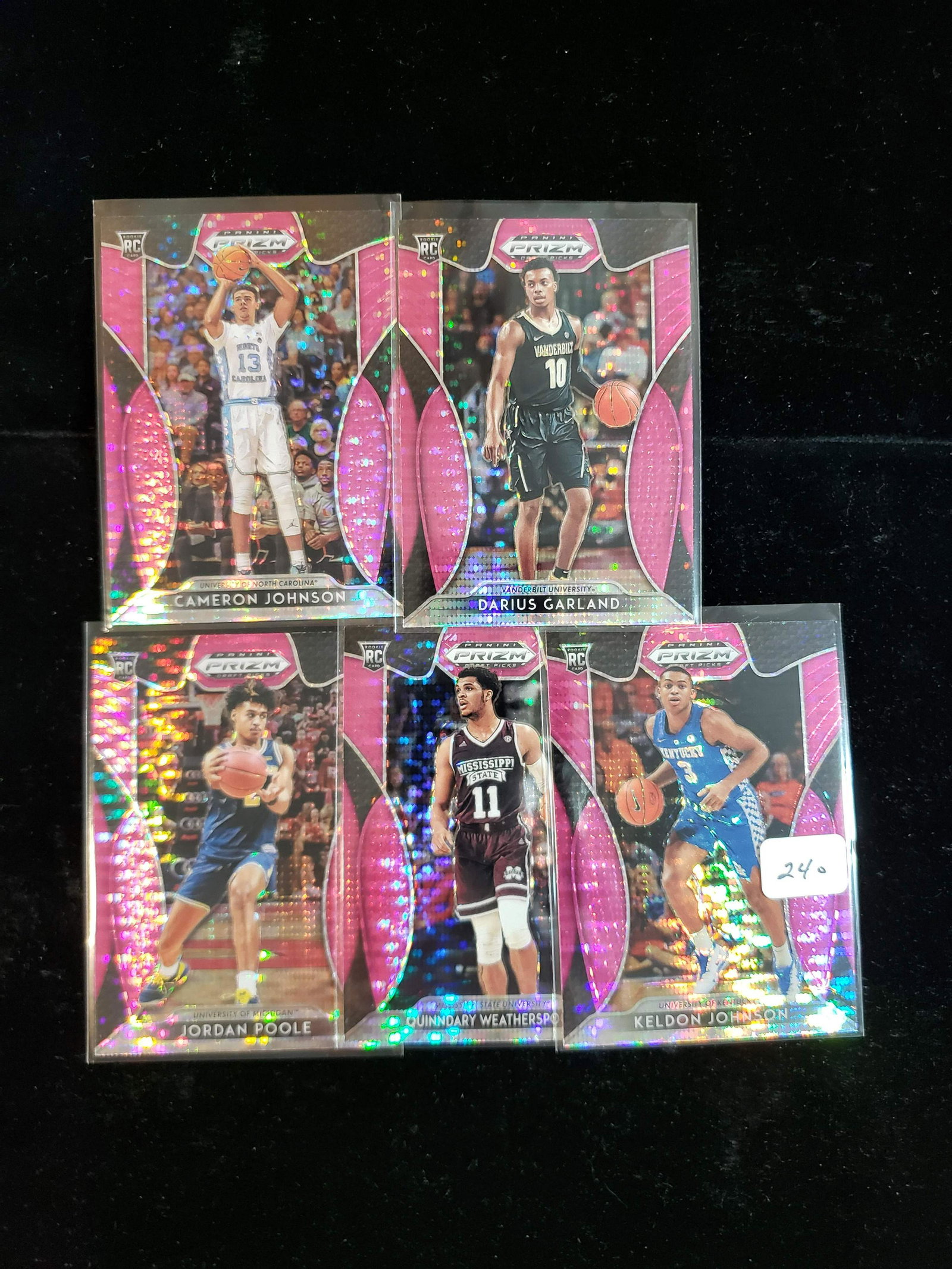 2019 PRIZM DRAFT PICKS PINK PULSAR LOT: 2019 PRIZM DRAFT PICKS PINK PULSAR LOT