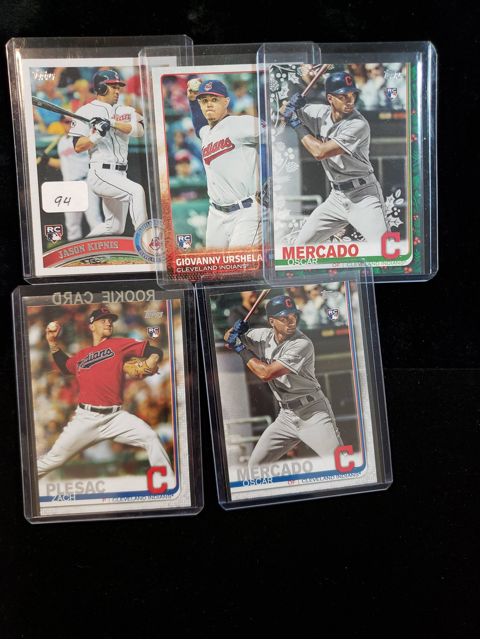 CLEVELAND INDIANS BASEBALL ROOKIE LOT: JASON KIPNIS, OSCAR MECADO, ZACH PLESAC
