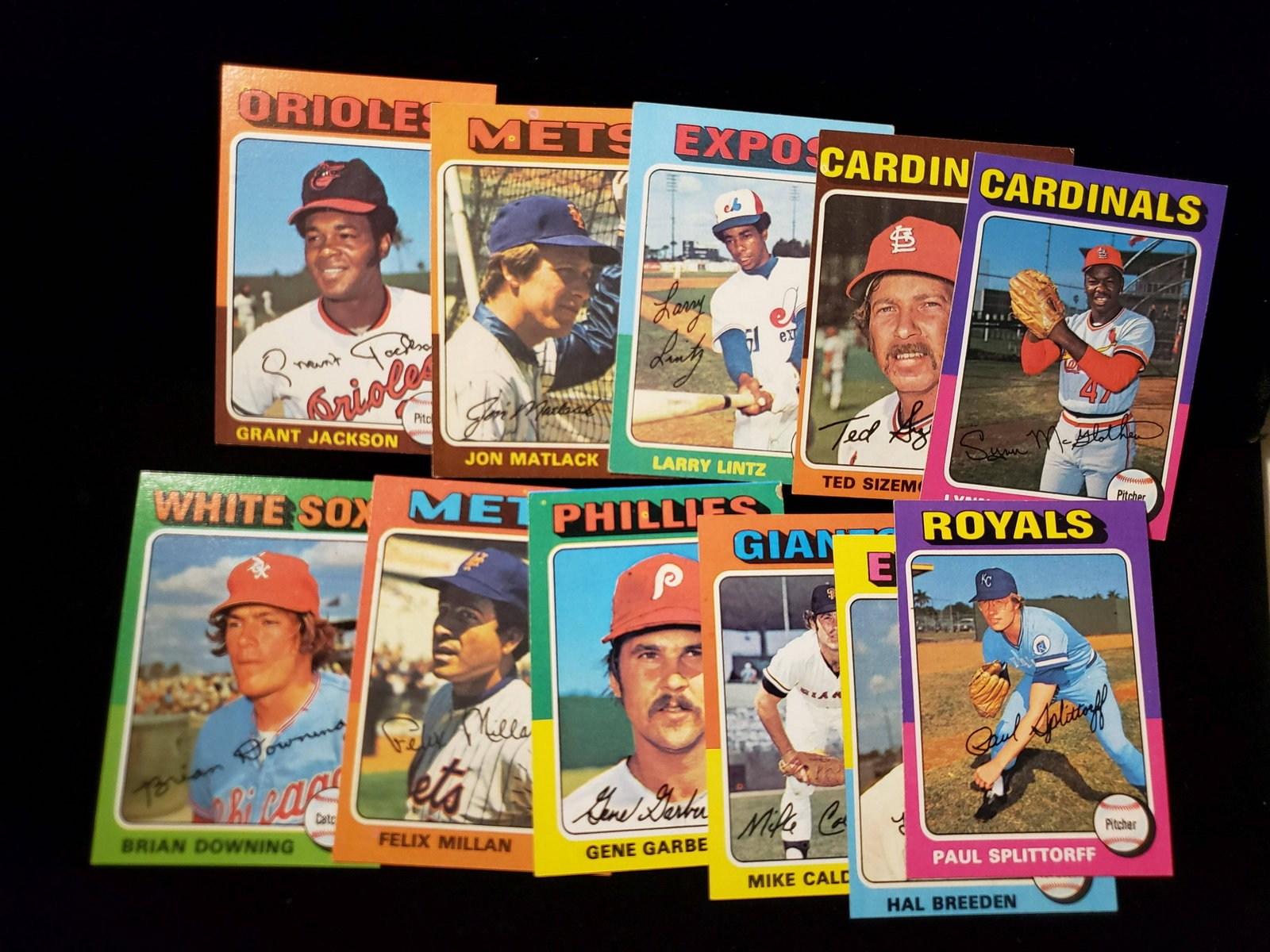 1975 TOPPS BASEBALL LOT OF 10 HIGHER GRADE CARDS (1 of 1)