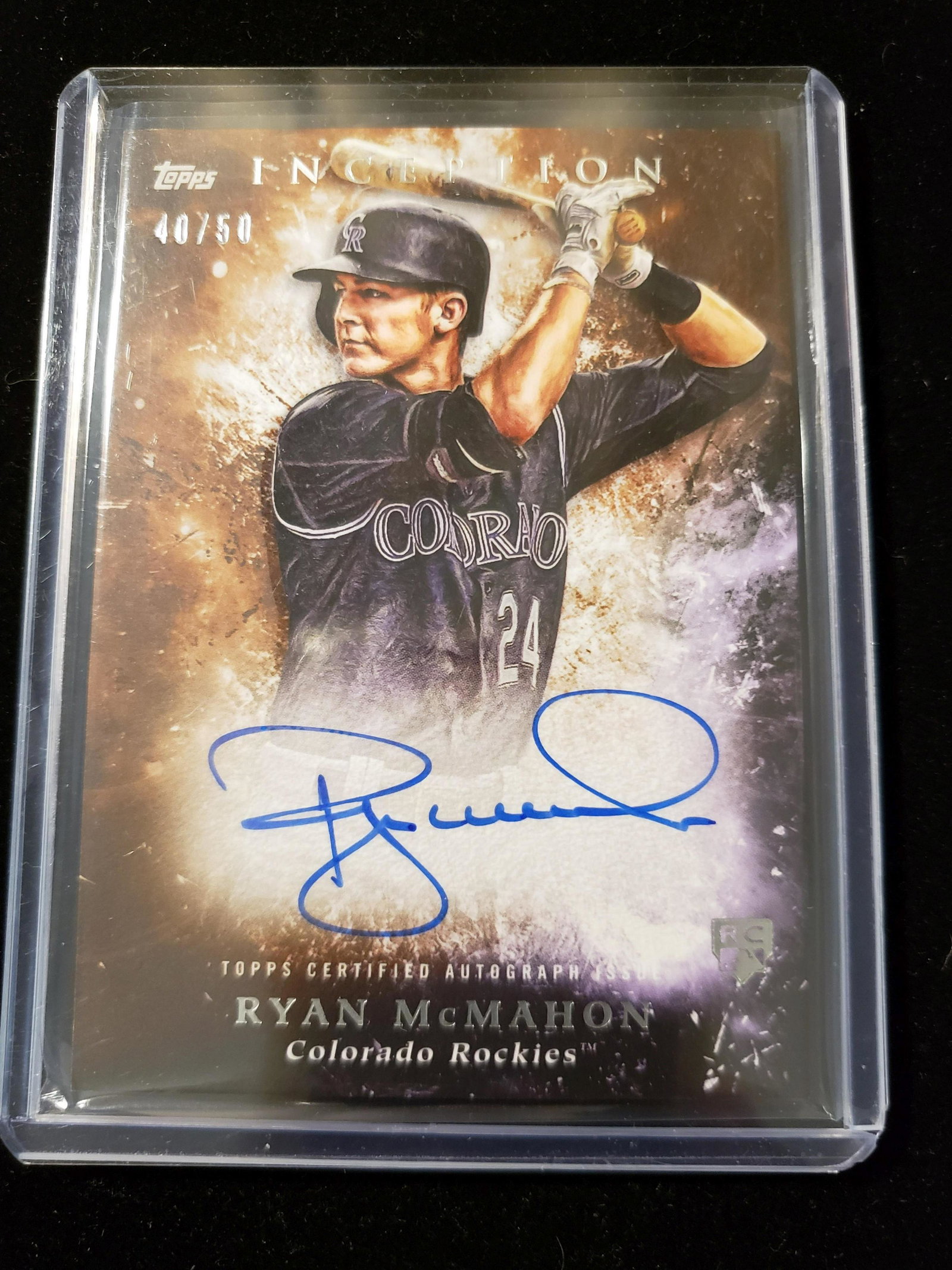 RYAN MCMAHON ROCKIES ON-CARD AUTOGRAPH 40/50 (1 of 1)