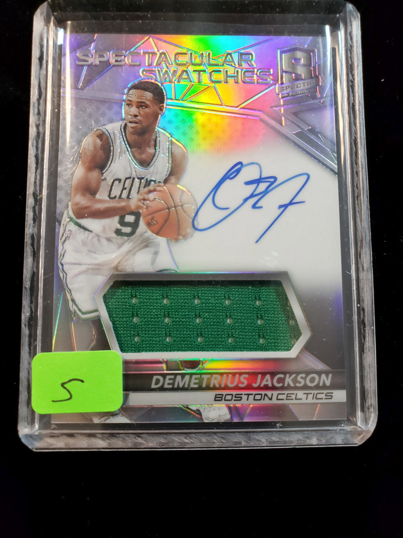 NBA basketball game used Jersey autographed cards: Demetrius Jackson Boston Celtics on card signature Jersey swatch numbered to 149