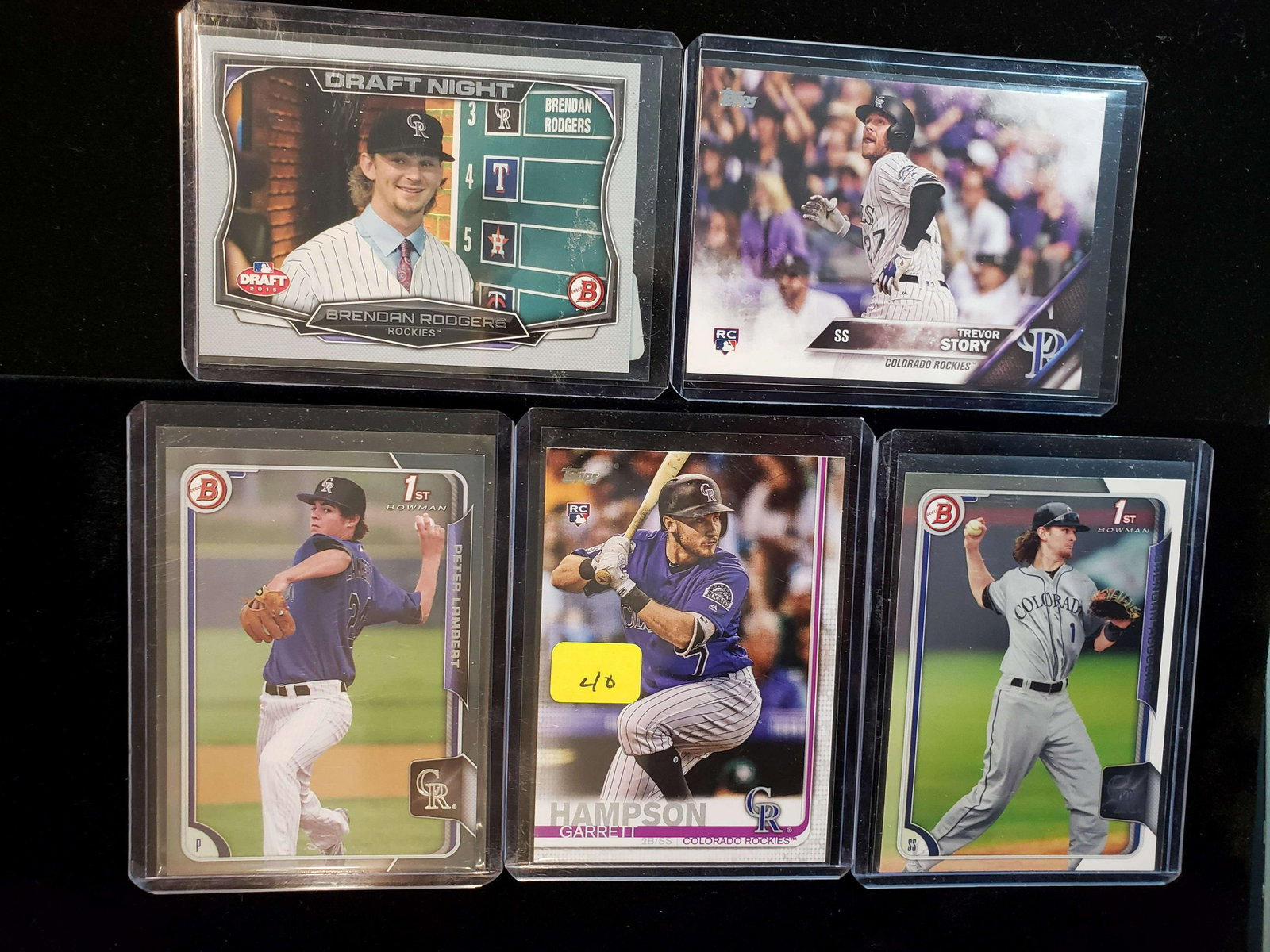 Baseball Cards rookies and Prospects: Colorado Rockies Trevor story Brendan Rodgers Peter Lambert Garrett Hansen