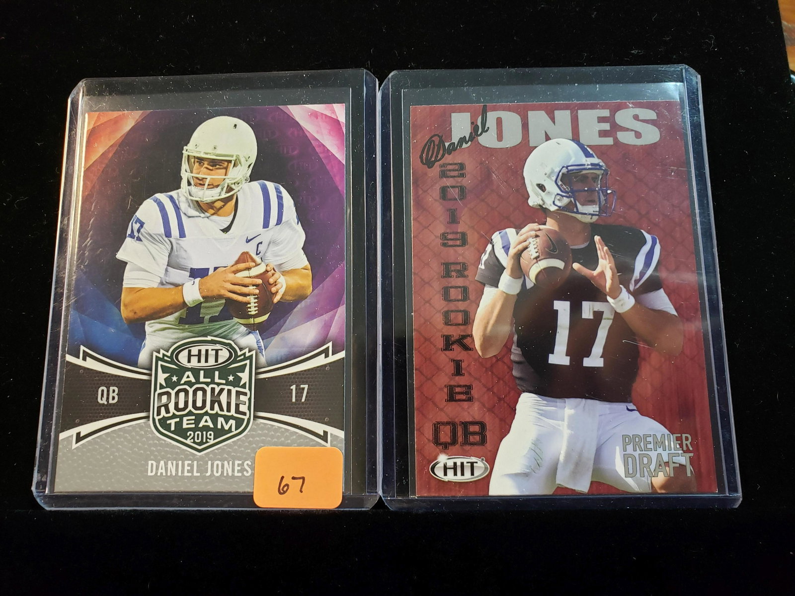 NFL rookie football cards: DANIEL JONES NEW YORK GIANTS ROOKIE CARDS