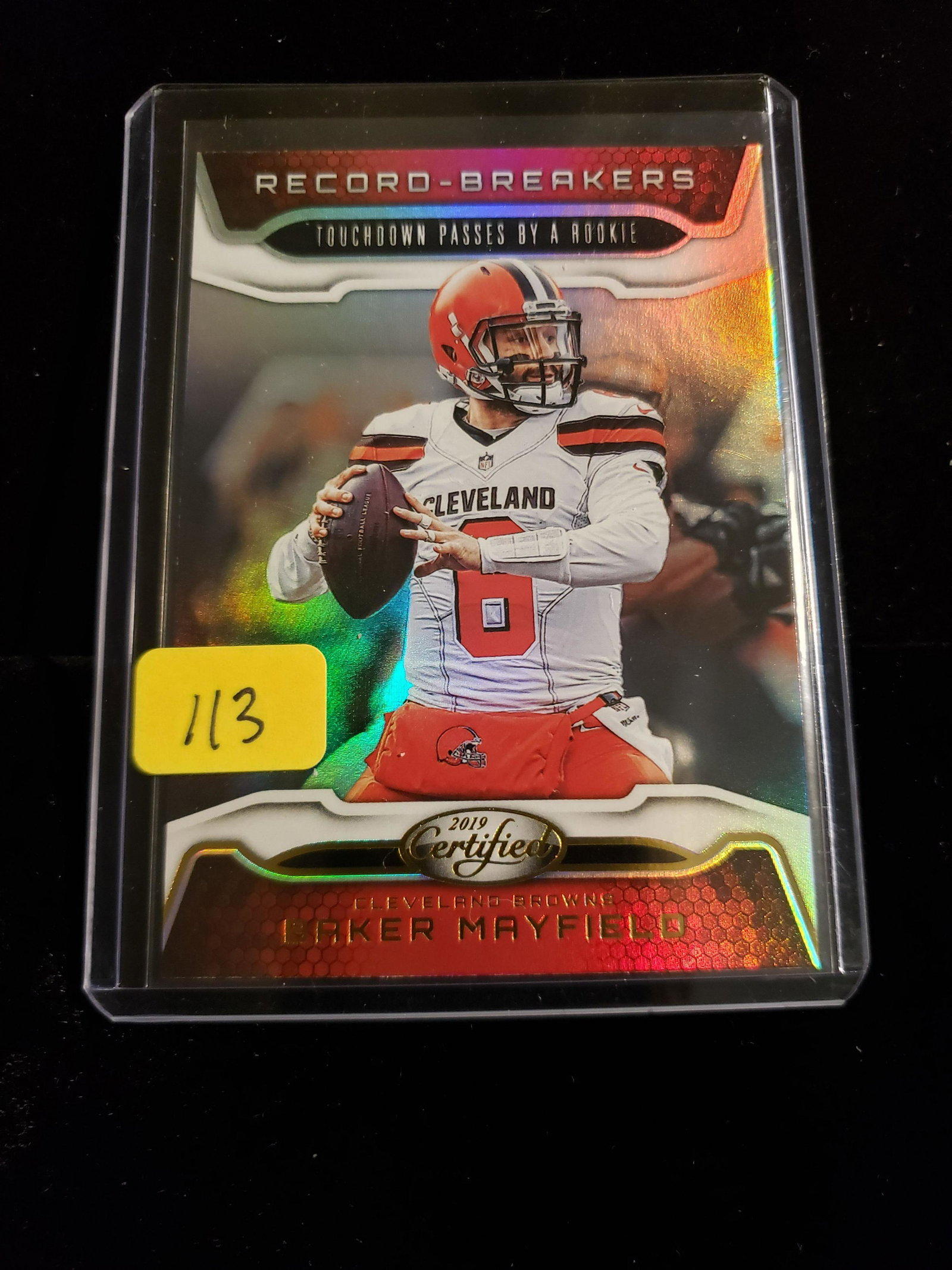 BAKER MAYFIELD RECORD BREAKER INSERT CARD: BAKER MAYFIELD RECORD BREAKER INSERT CARD
