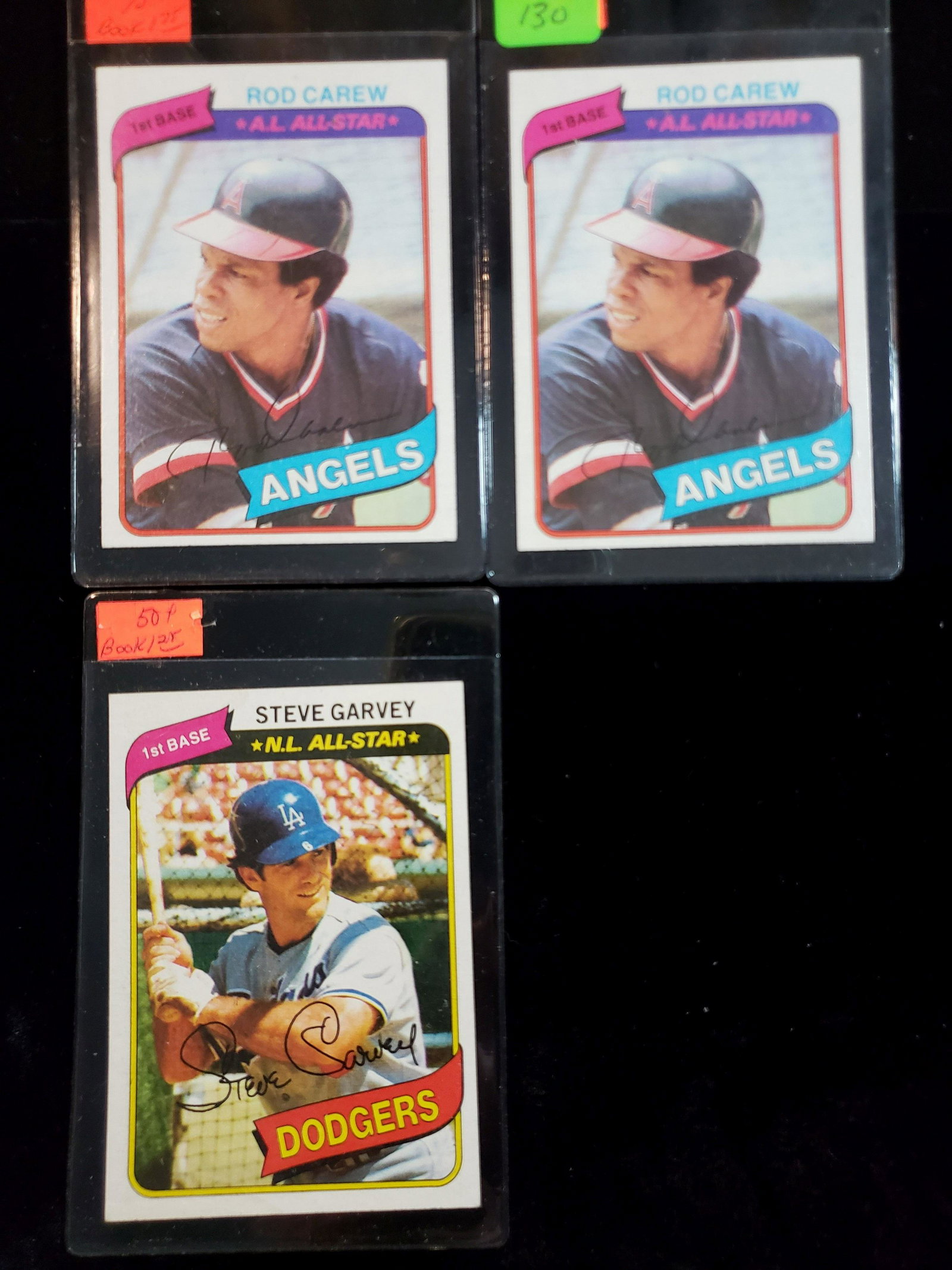 VINTAGE EARLY 80'S STARS AND HALL OF FAMERS CARDS: 1980 TOPPS ROD CAREW AND STEVE GARVEY