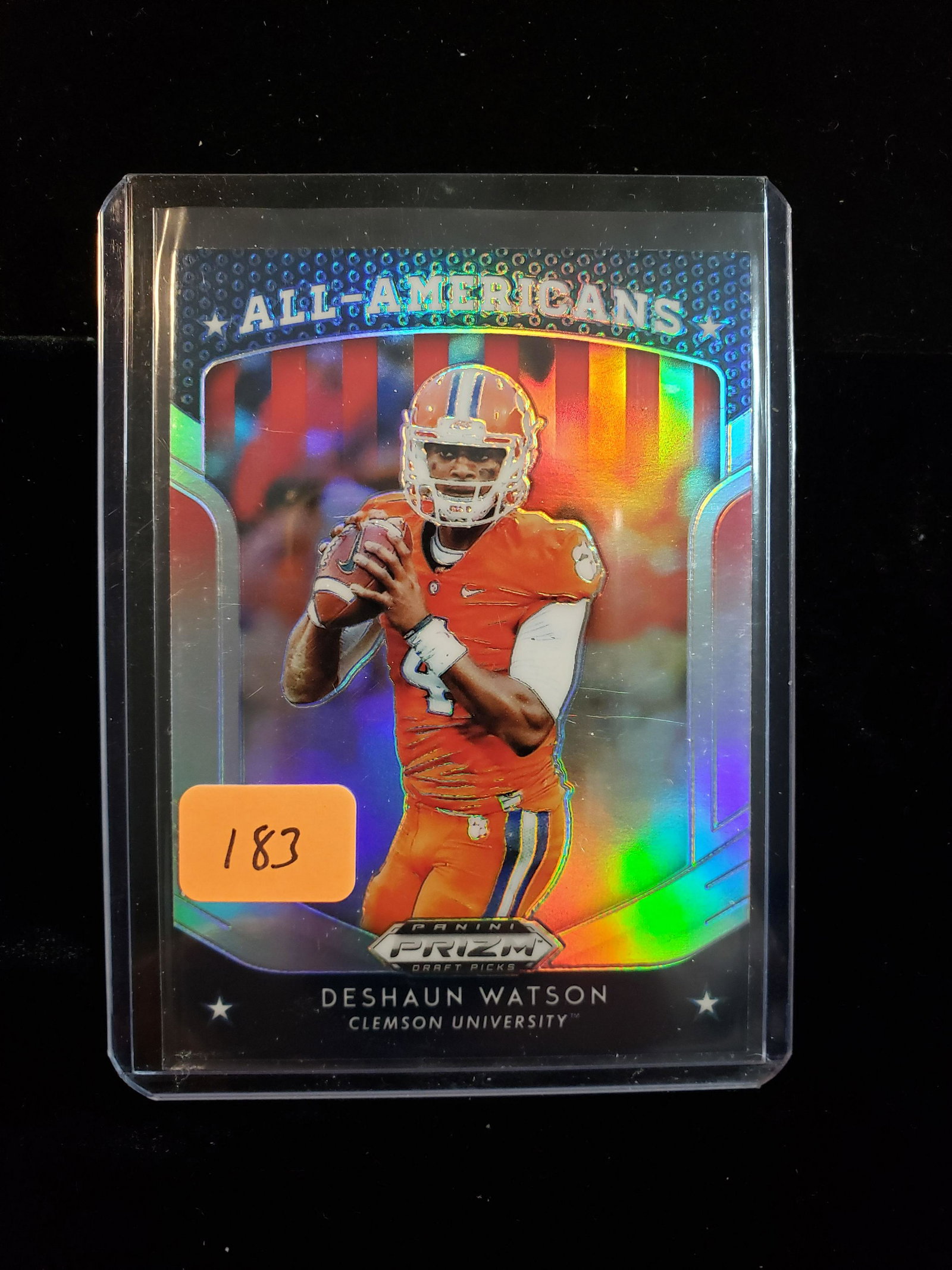 PANINI PRIZM DRAFT PICKS ALL-AMERICANS INSERT CARD: DESHAUN WATSON CLEMSON TIGERS/HOUSTON TEXANS