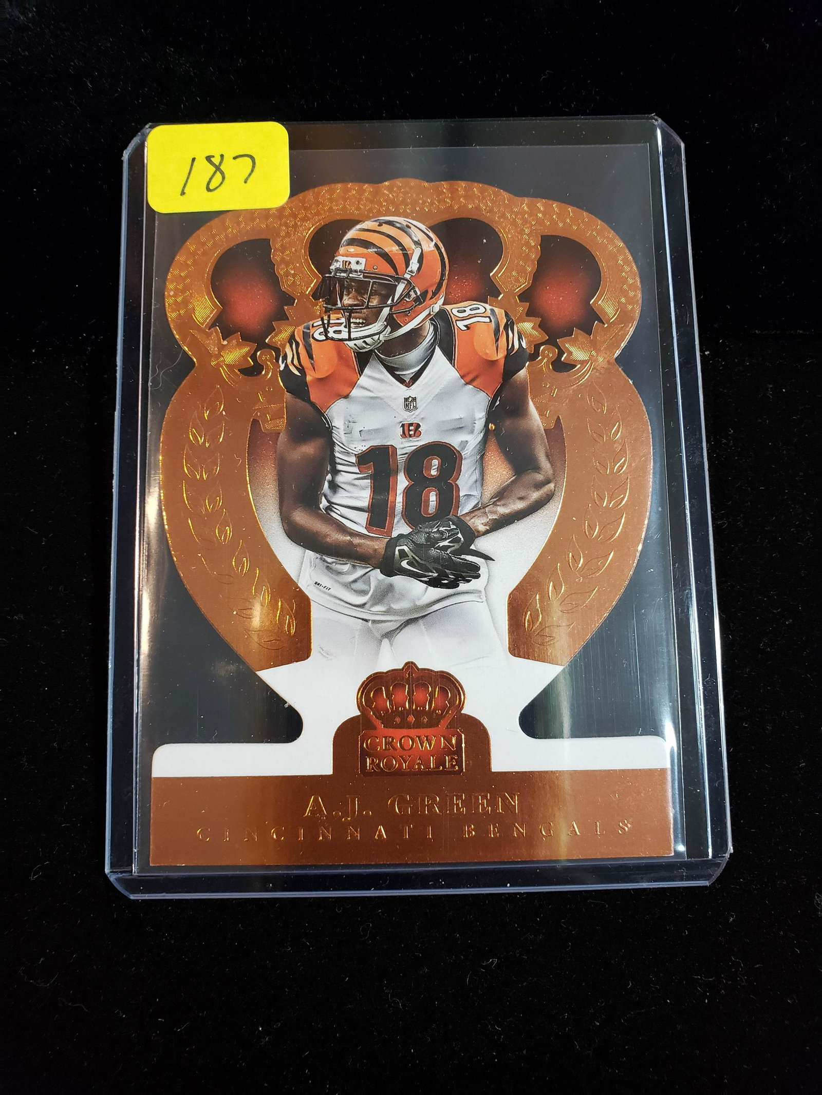 AJ GREEN BENGALS CROWN ROYALE DIE CUT INSERT: AJ GREEN BENGALS CROWN ROYALE DIE CUT INSERT