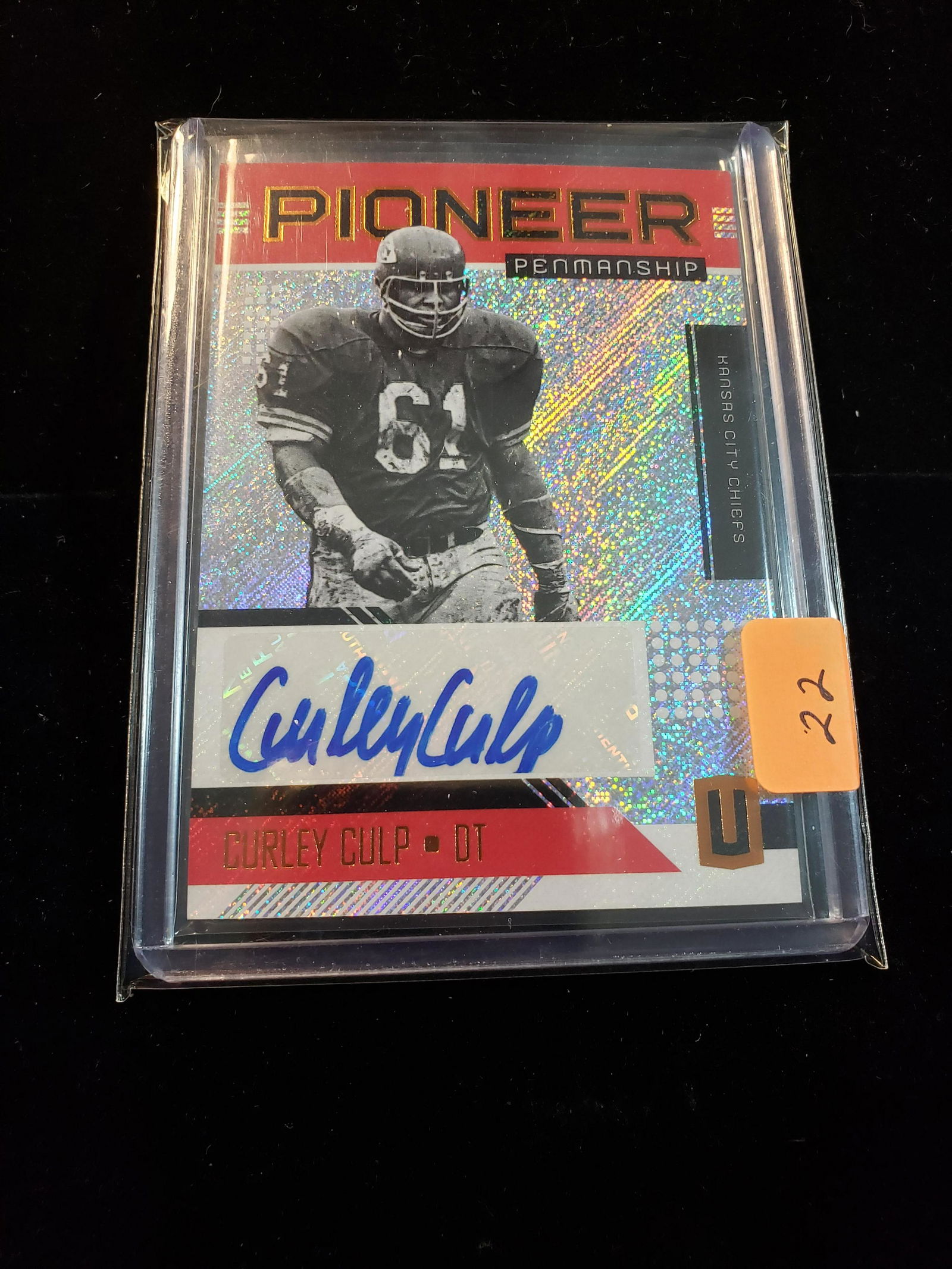 KC CHIEF LEGEND CURLEY CULP AUTOGRAPHED CARD (1 of 1)