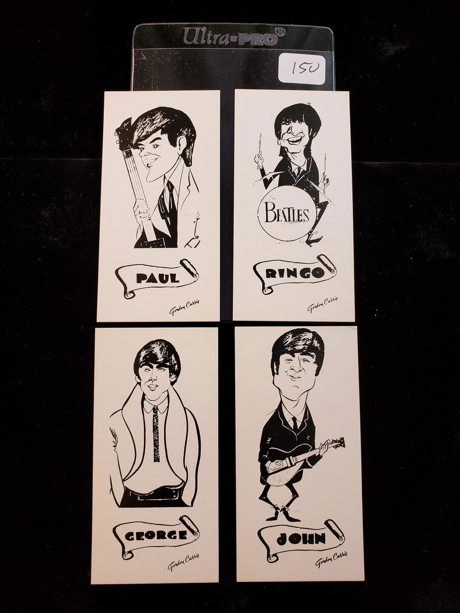 THE BEATLES FAB 4 ORIGINAL 1964 ART CARDS: A RARE FIND HERE THESE ORIGINAL ART CARDS OF THE BEATLES FEATURE JOHN, PAUL, GEORGE AND RINGO. CARDS ARE NEAR FLAWLESS FOR THERE AGE SLIGHT CORNER WEAR ON JOHN AND GEORGE OTHER WISE FLAWLESS AND PROBL