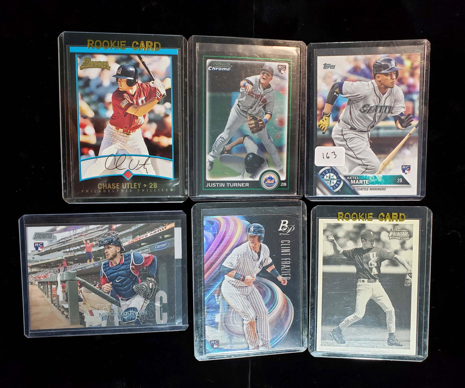 ROOKIE BASEBALL CARDS COLLECTION: NICE LOT OF ROOKIE CARDS WITH KETEL MARTE MARINERS, JUSTIN TURNER, CHASE UTLEY PHILLIES