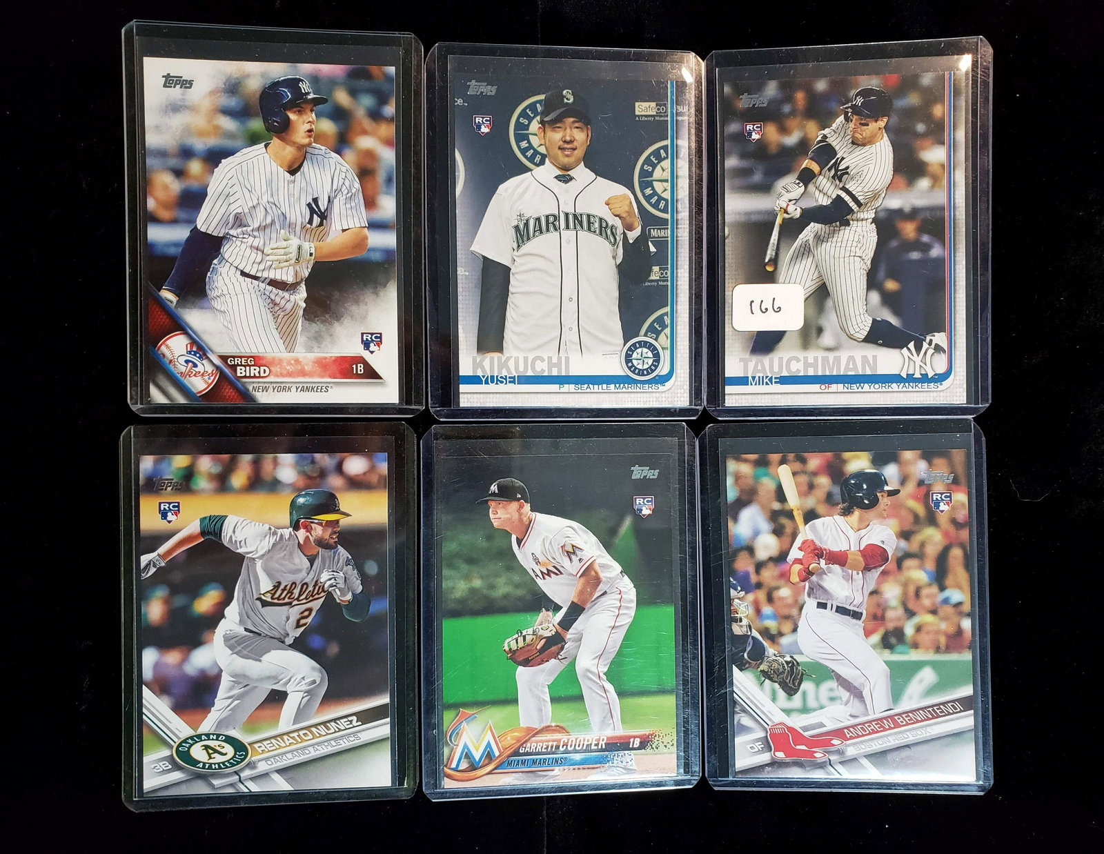 ROOKIE BASEBALL CARDS COLLECTION: NICE LOT OF ROOKIE CARDS WITH GREG BIRD, ANDREW BENINTENDI, GARRETT COOPER