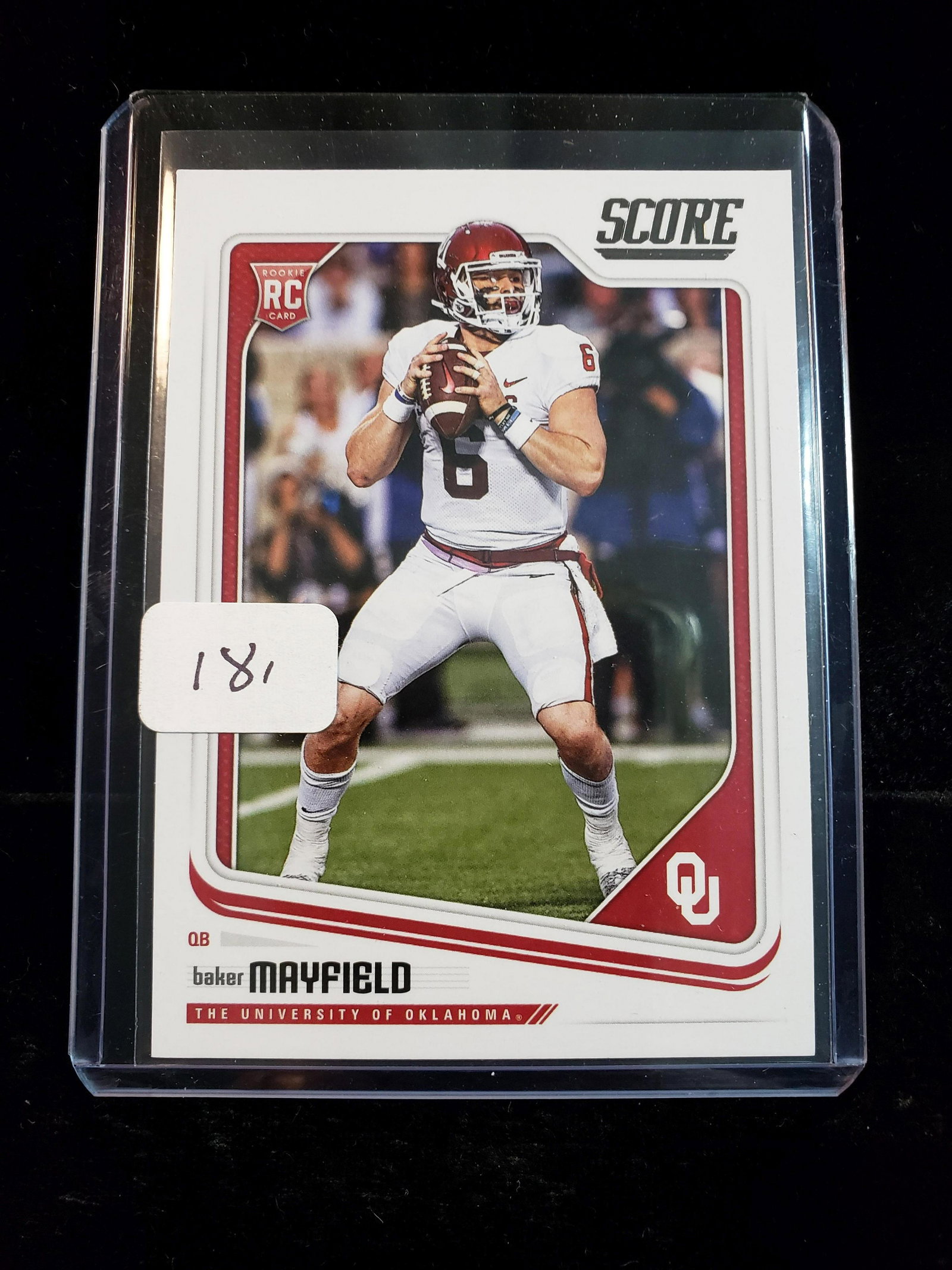 2018 SCORE FOOTBALL BAKER MAYFIELD ROOKIE CARD: 2018 SCORE FOOTBALL BAKER MAYFIELD ROOKIE CARD