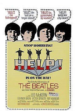 The Beatles "HELP!" Movie 12" X 18" Promo Poster/Card: This Poster is a Promotional Window Card Poster given to Record Stores back in the late 1980's/Early 1990's as Capital Record company began repackaging the Beatles CD'S. This Poster is over 30 years o