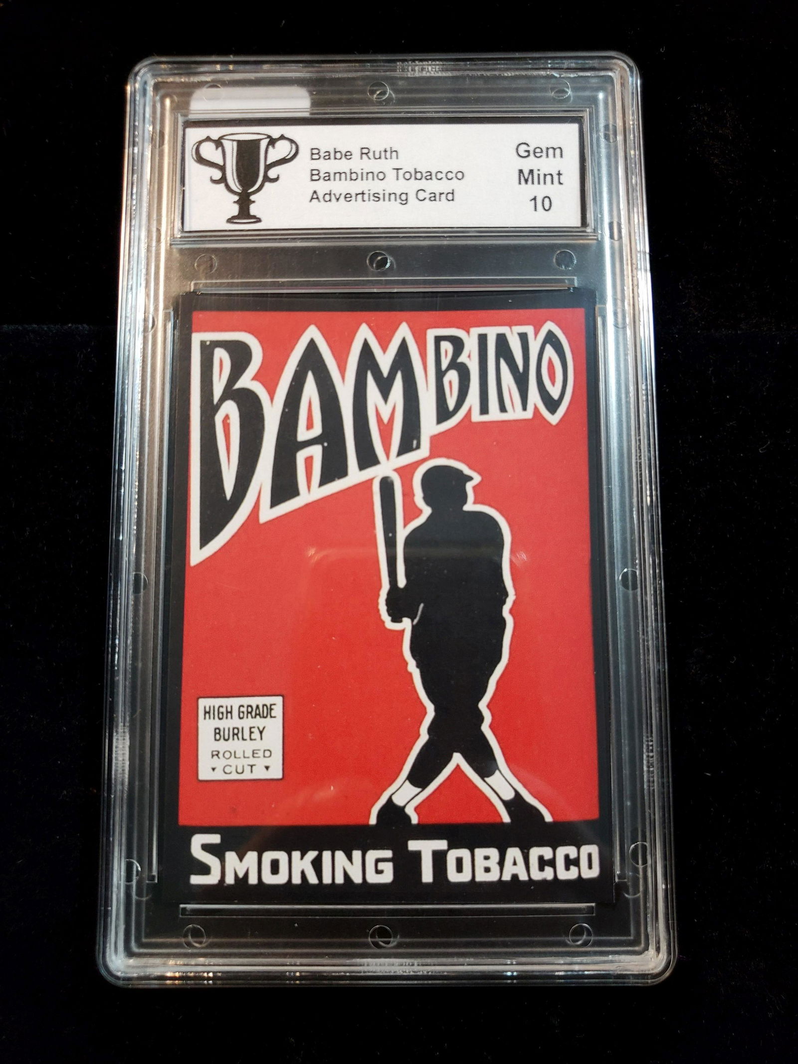 SLABBED BABE RUTH ADVERTISING CARD (1 of 2)