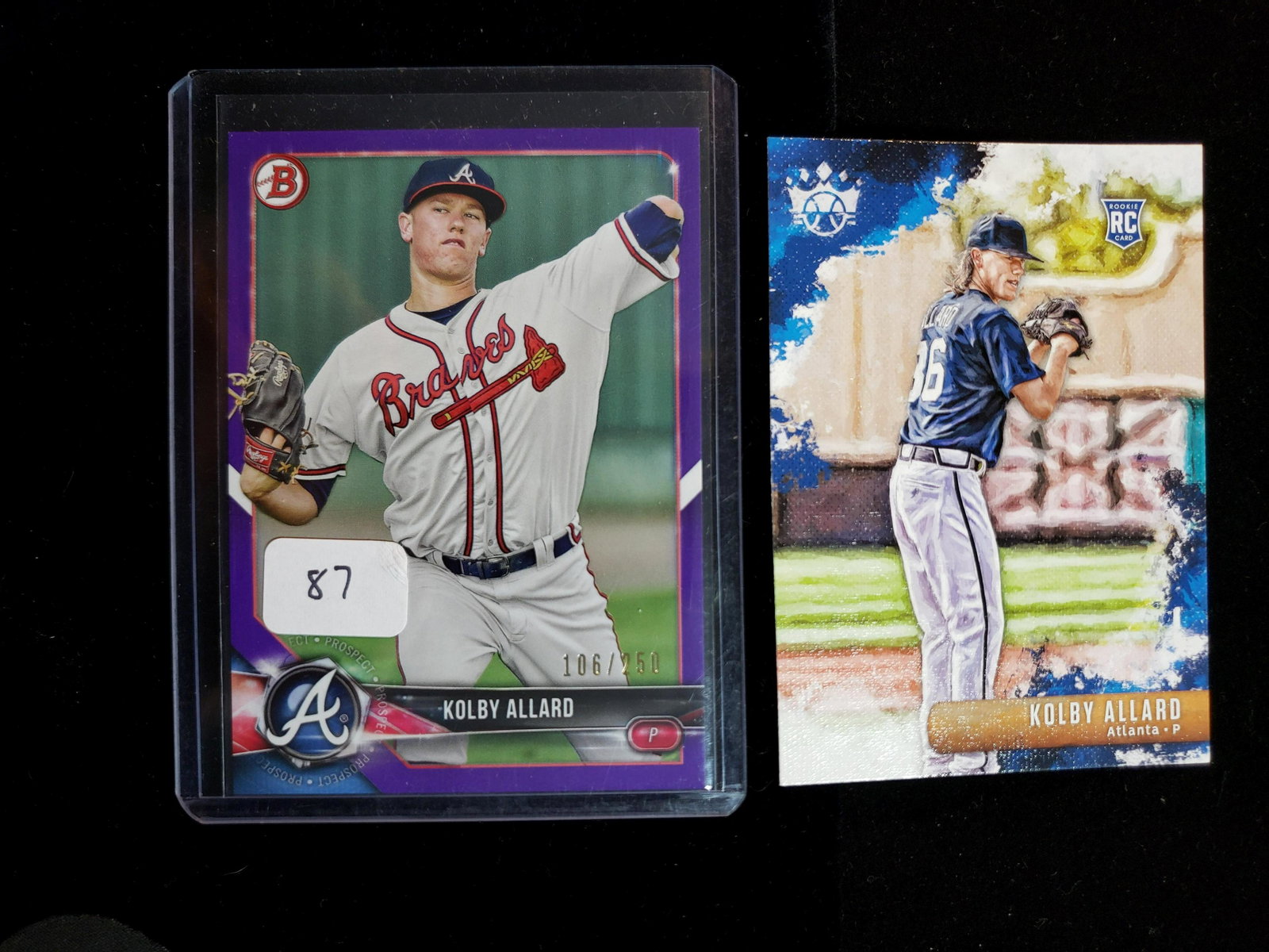 KOLBY ALLARD ATLANTA BRAVES ROOKIE PROSPECT CARDS (1 of 1)