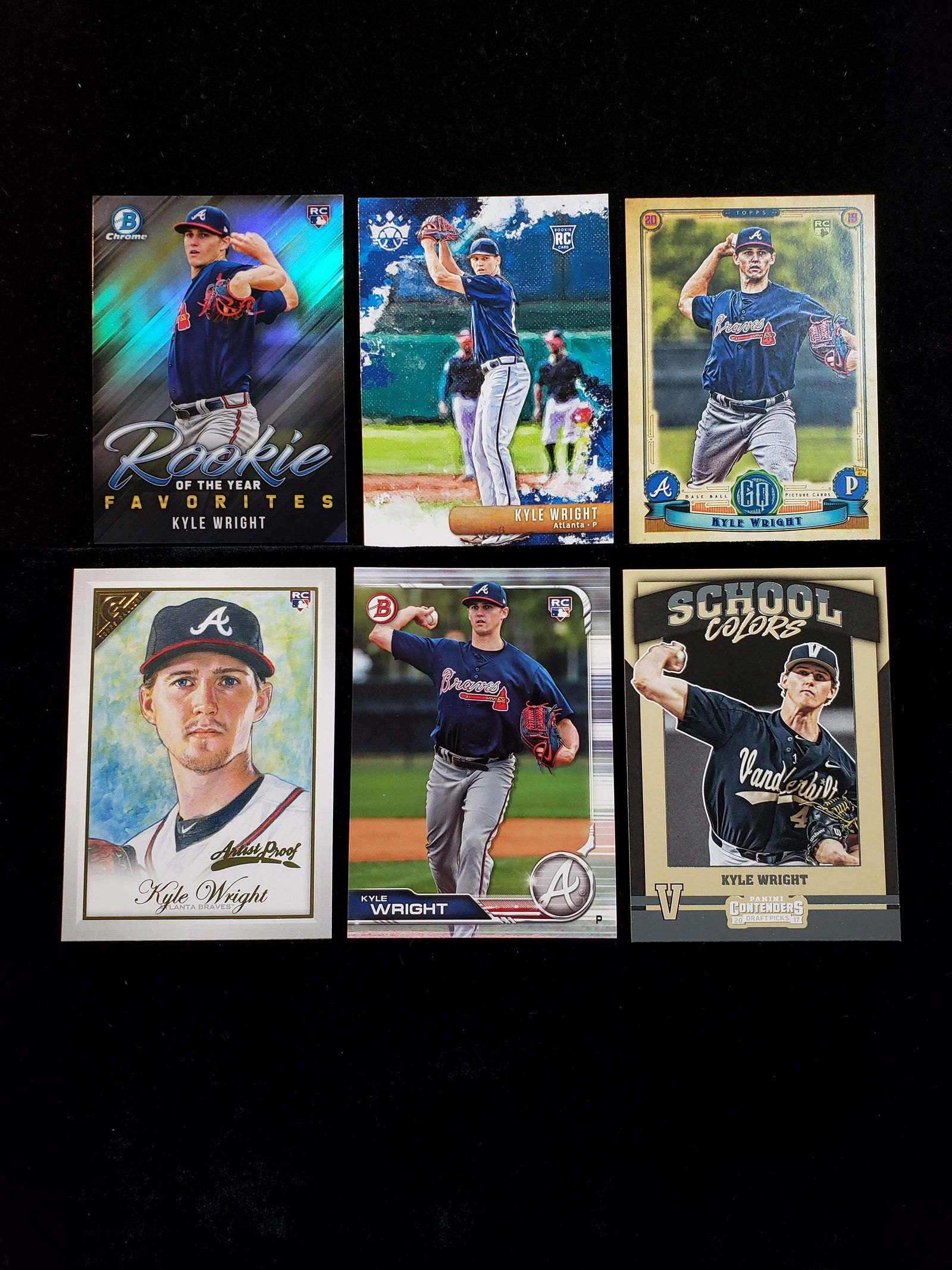 KYLE WRIGHT ATLANTA BRAVES ROOKIE PROSPECT CARDS (1 of 1)