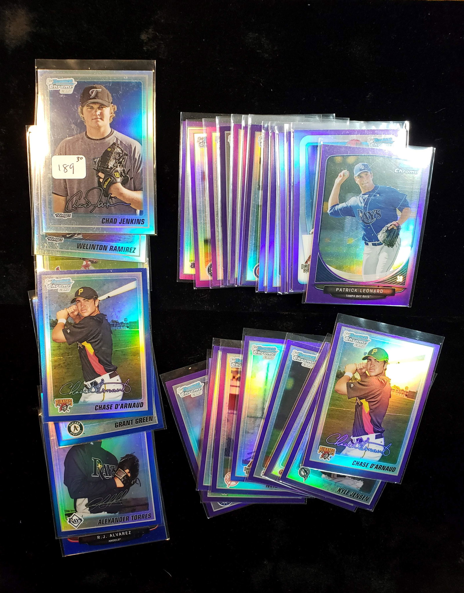 LOT OF 30 BOWMAN CHROME NUMBERED REFRACTORS (1 of 1)