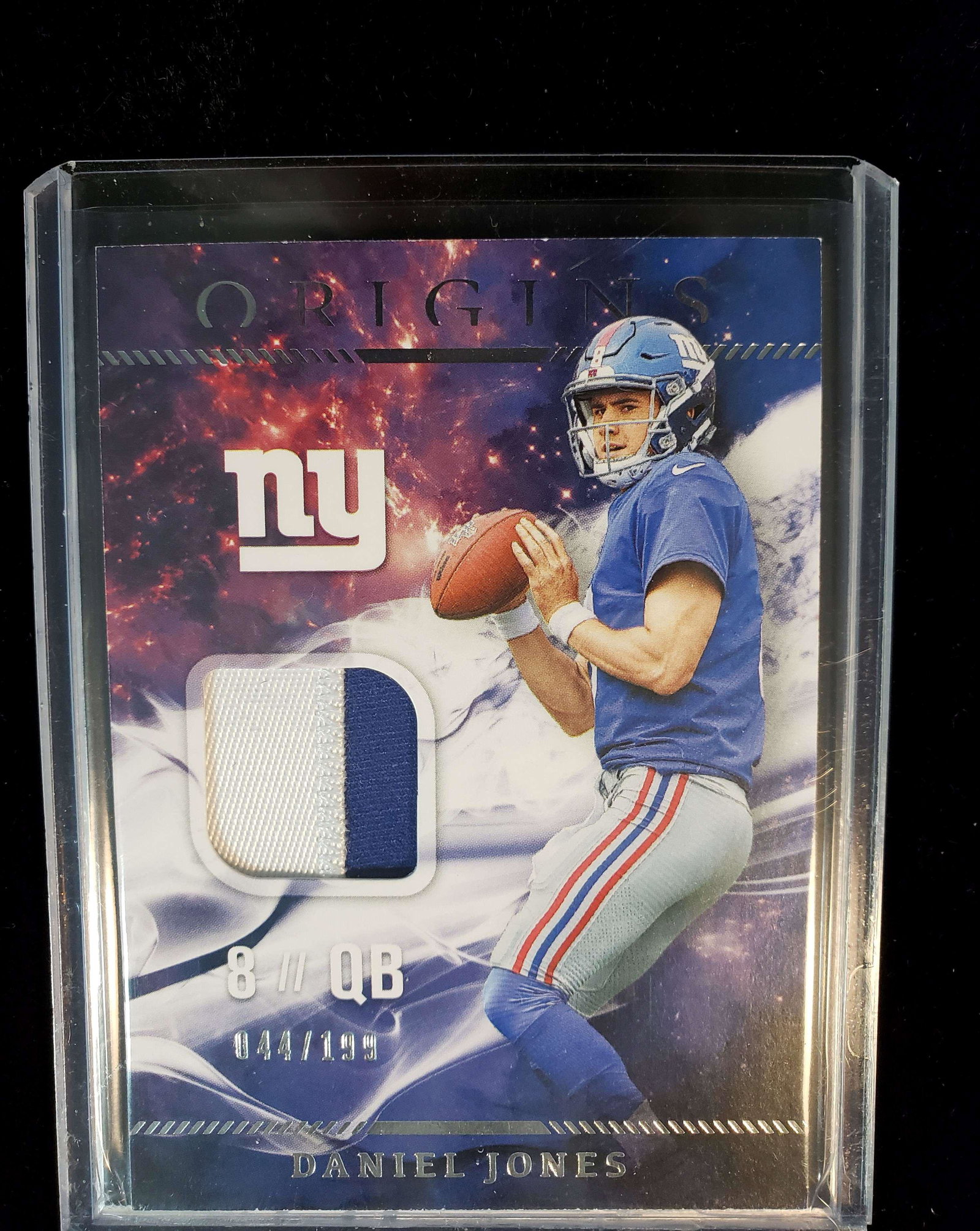 DANIEL JONES NEW YORK GIANTS ROOKIE PATCH RELIC (1 of 1)