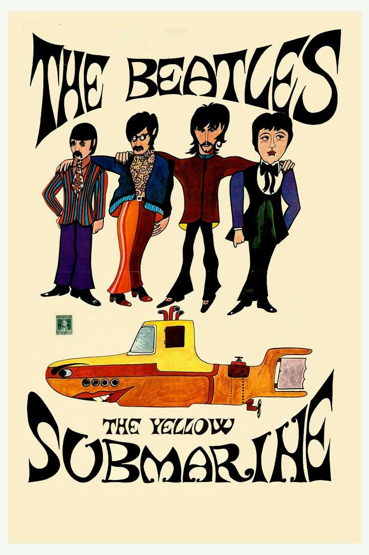 Beatles "Yellow Submarine " 13" X 19" PROMO (1 of 1)